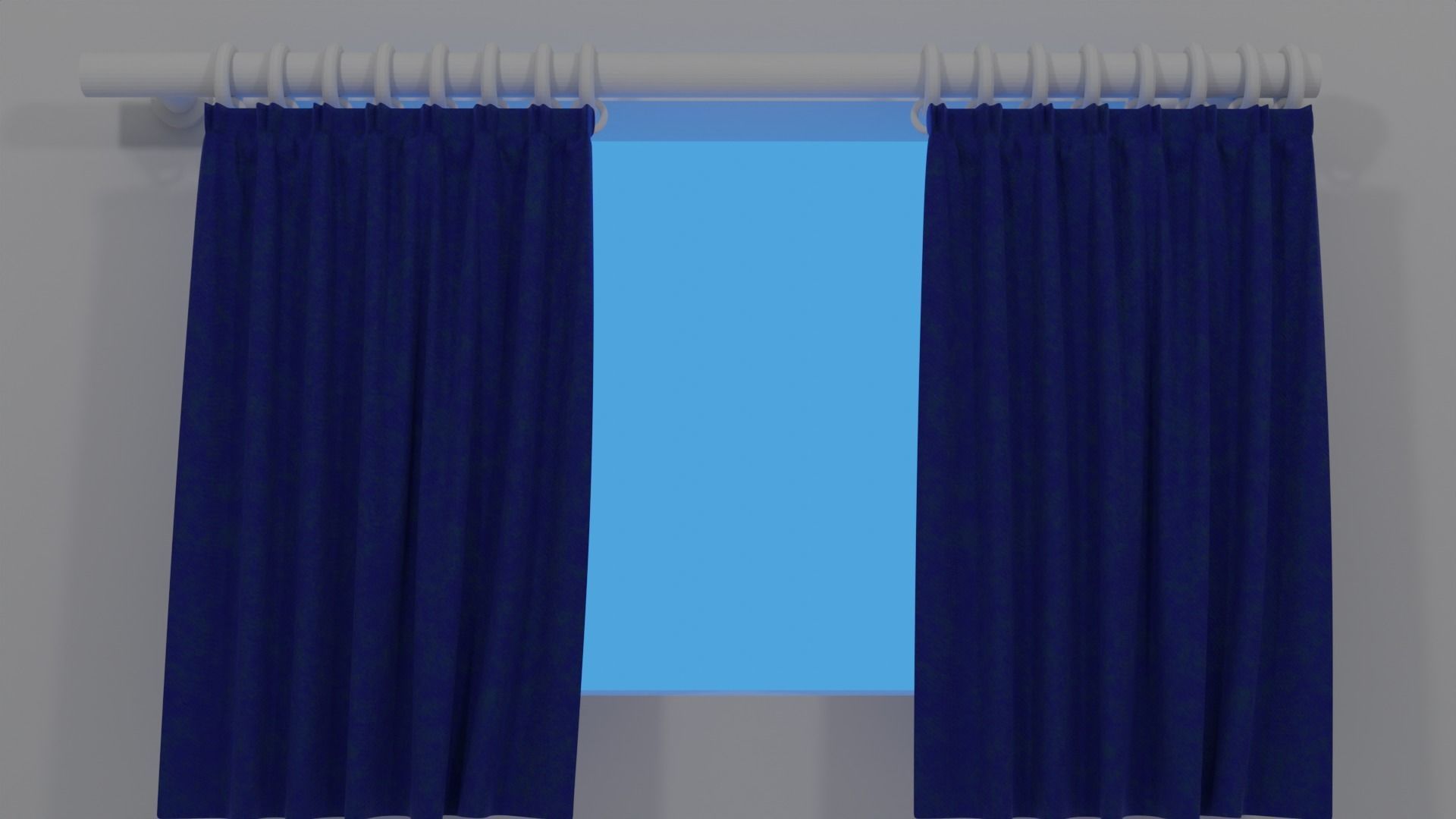 fabric curtain Free 3D model_1