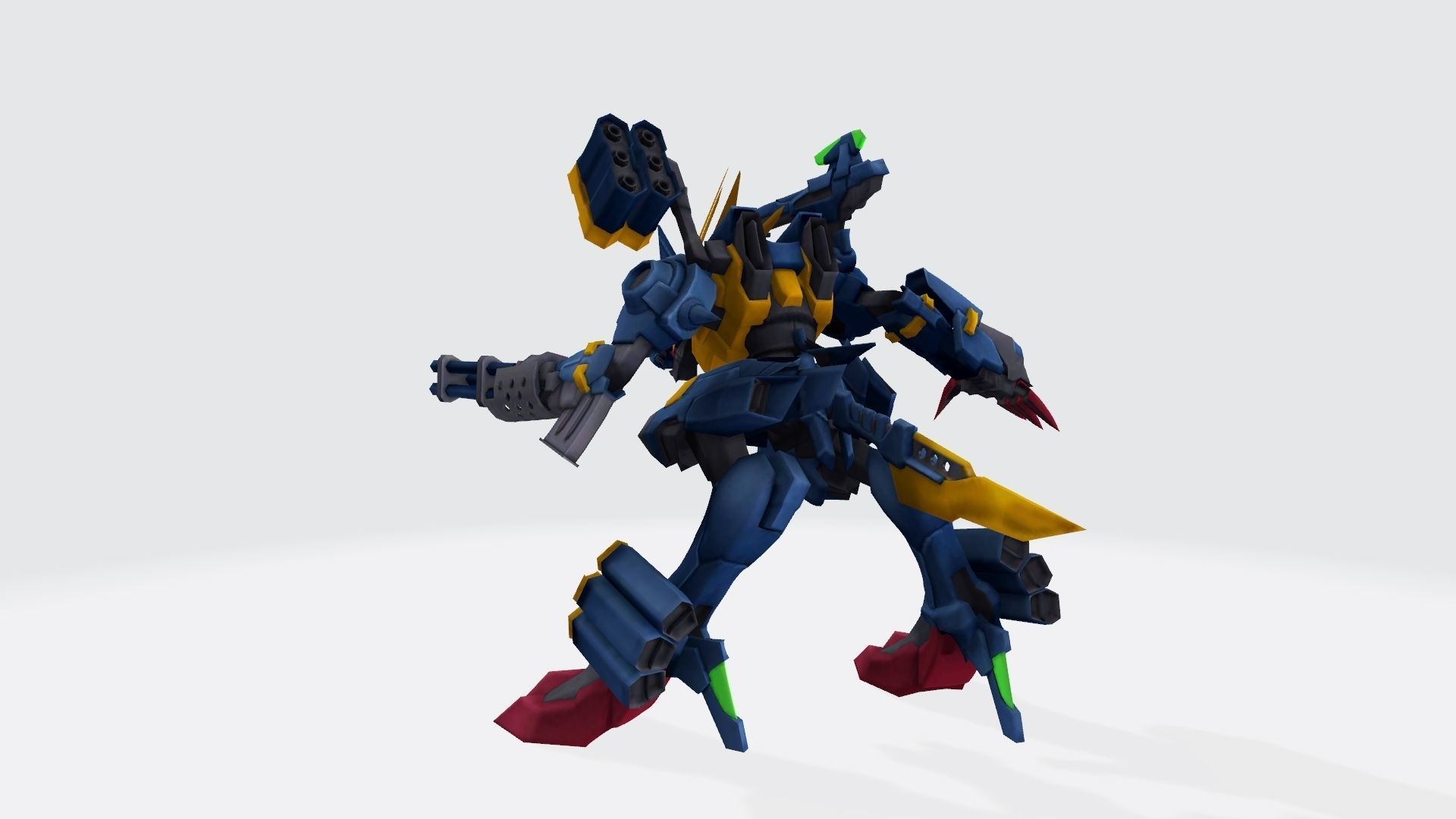MetalGarurumon X robot 3D print model_3