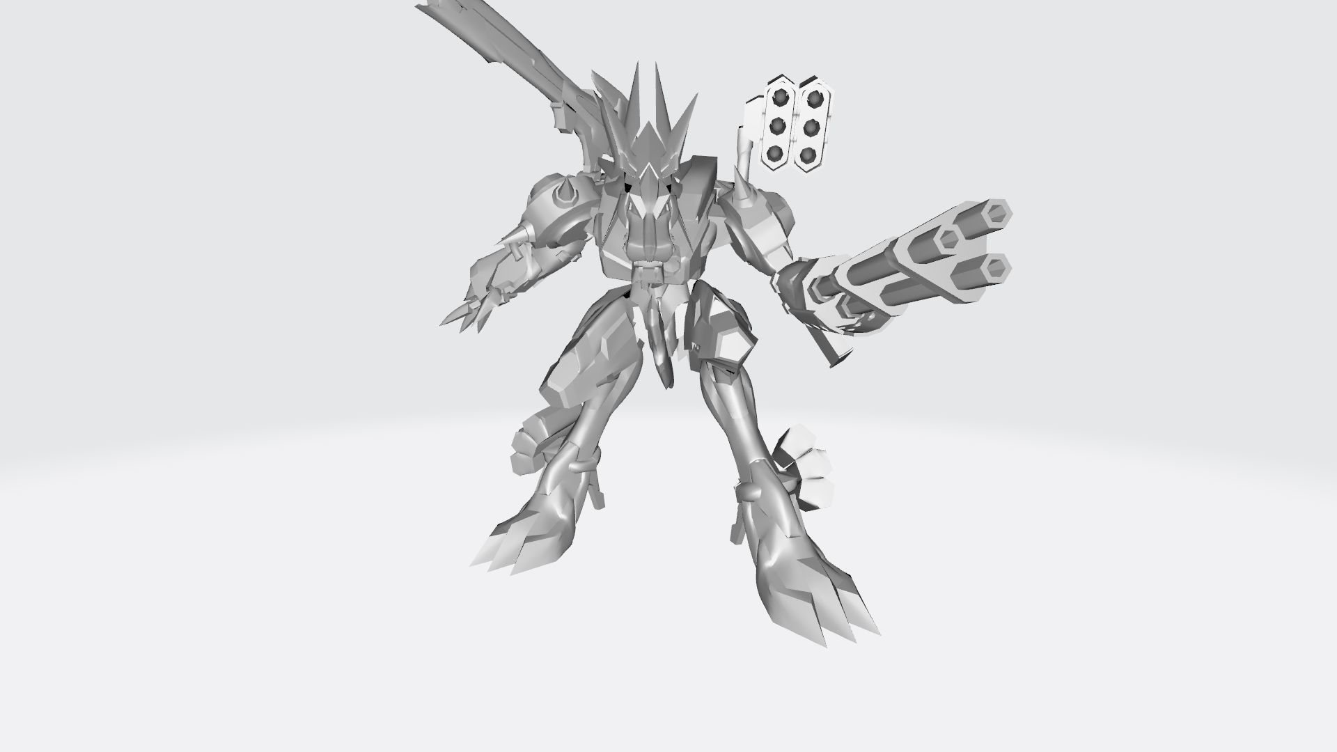 MetalGarurumon X robot 3D print model_18