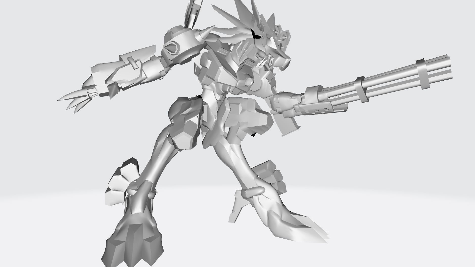 MetalGarurumon X robot 3D print model_13