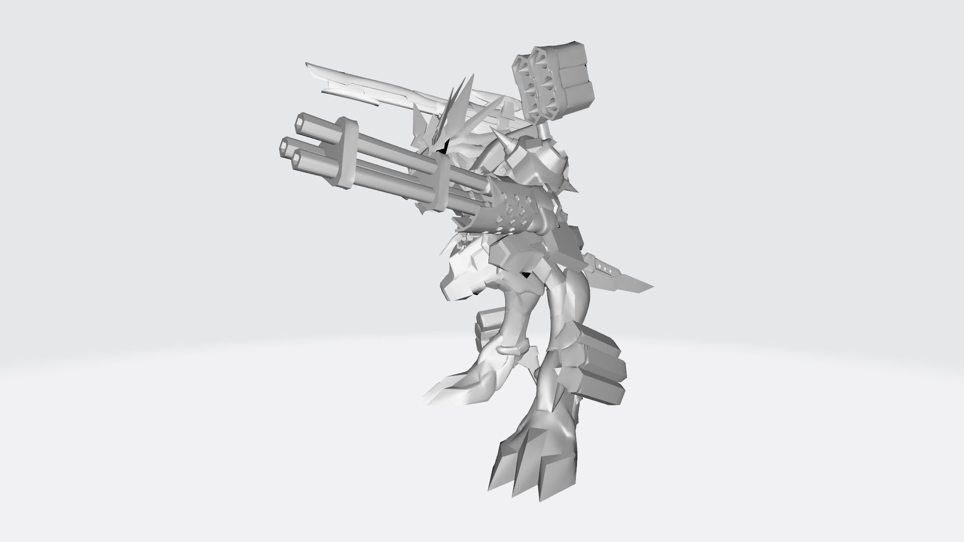 MetalGarurumon X robot 3D print model_14