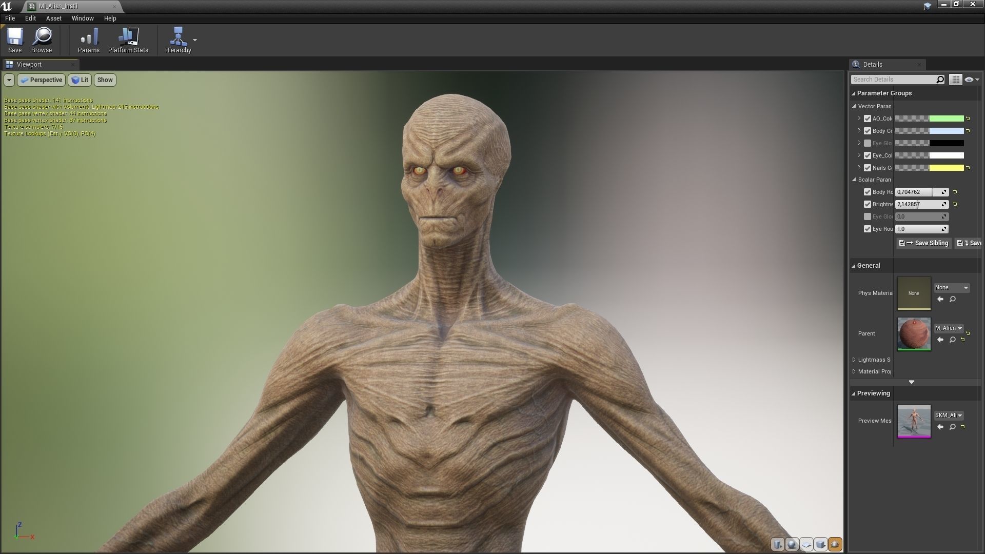 Alien Visitor Low-poly 3D model_14