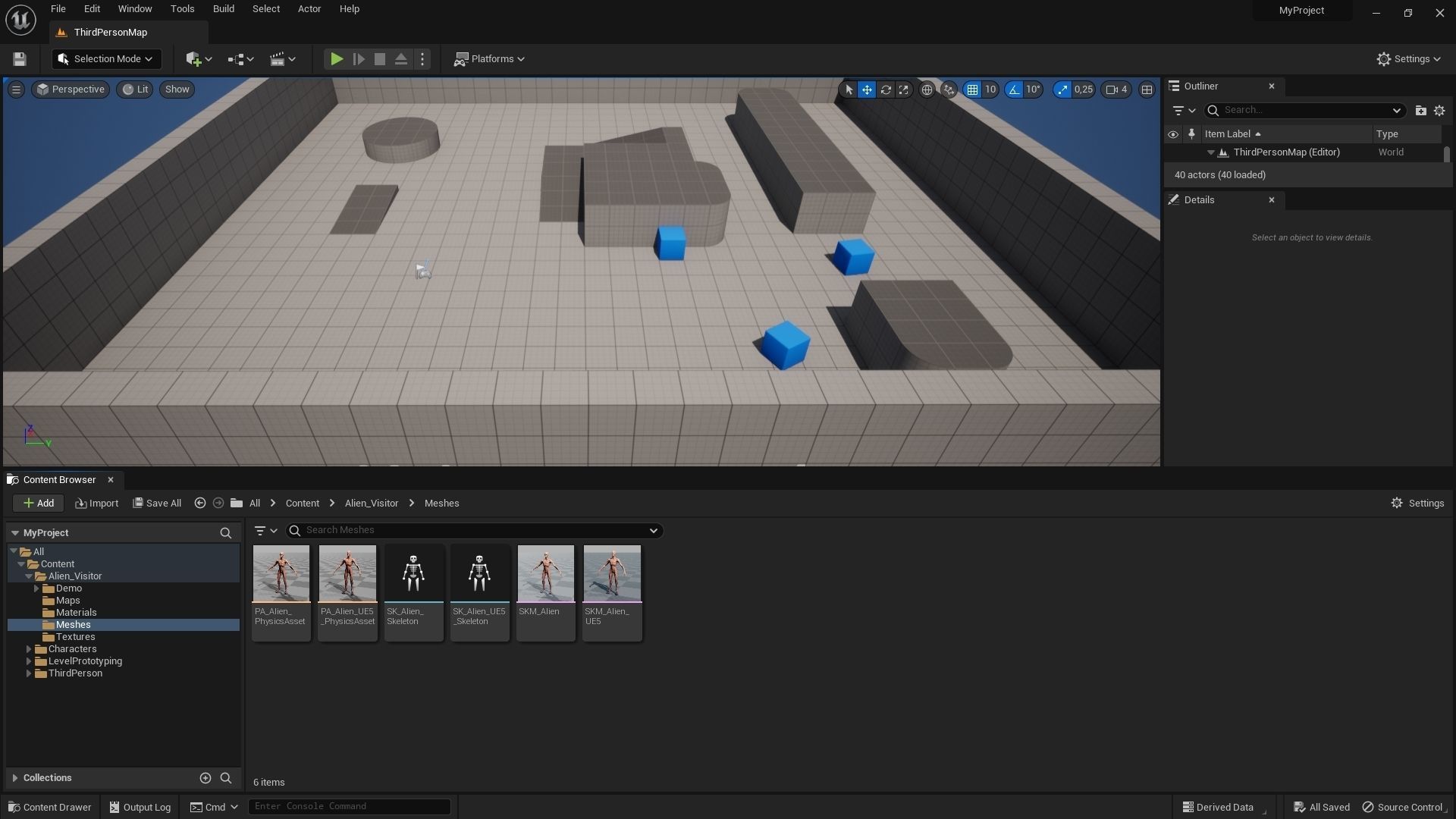 Alien Visitor Low-poly 3D model_8