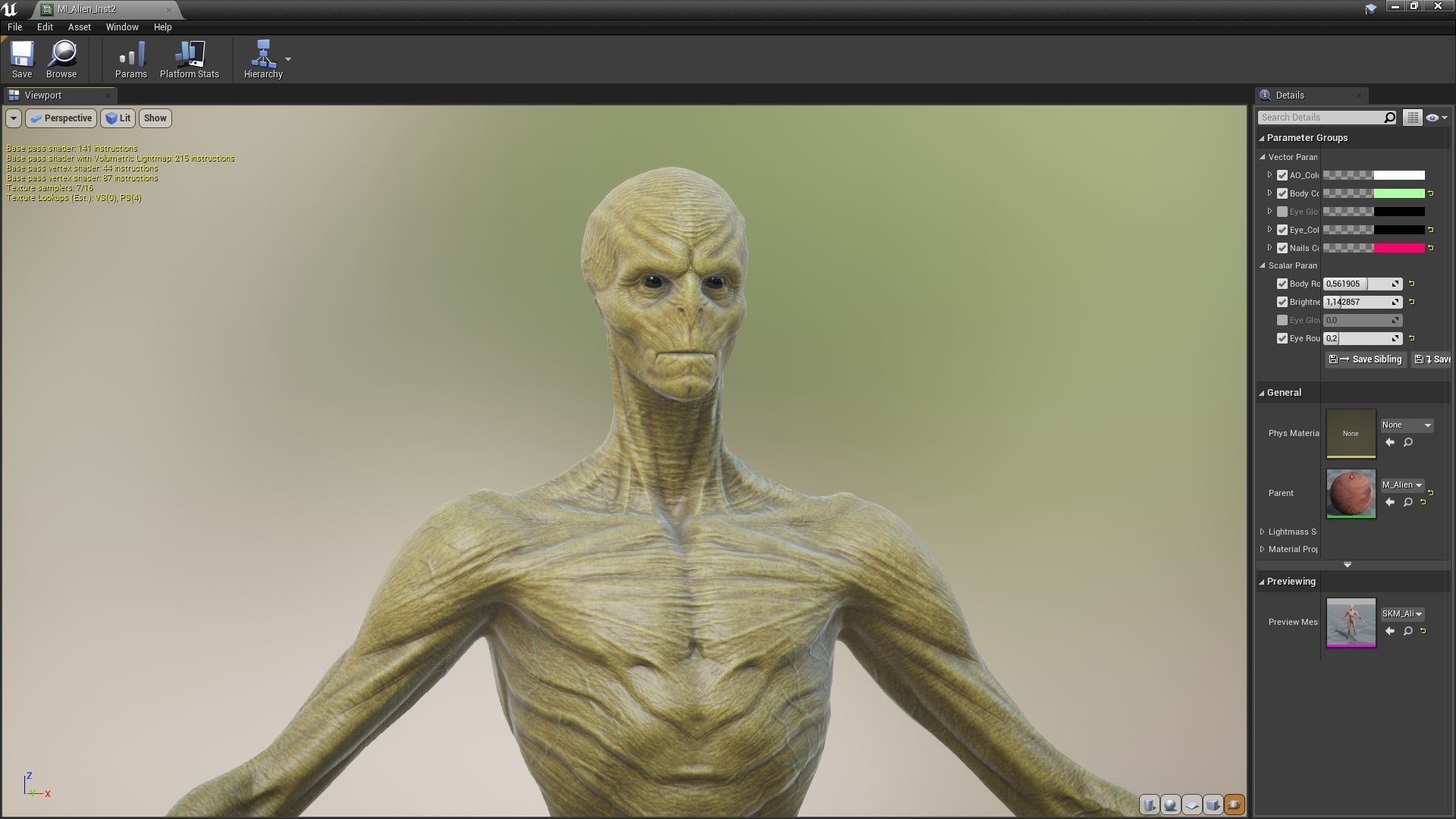 Alien Visitor Low-poly 3D model_15