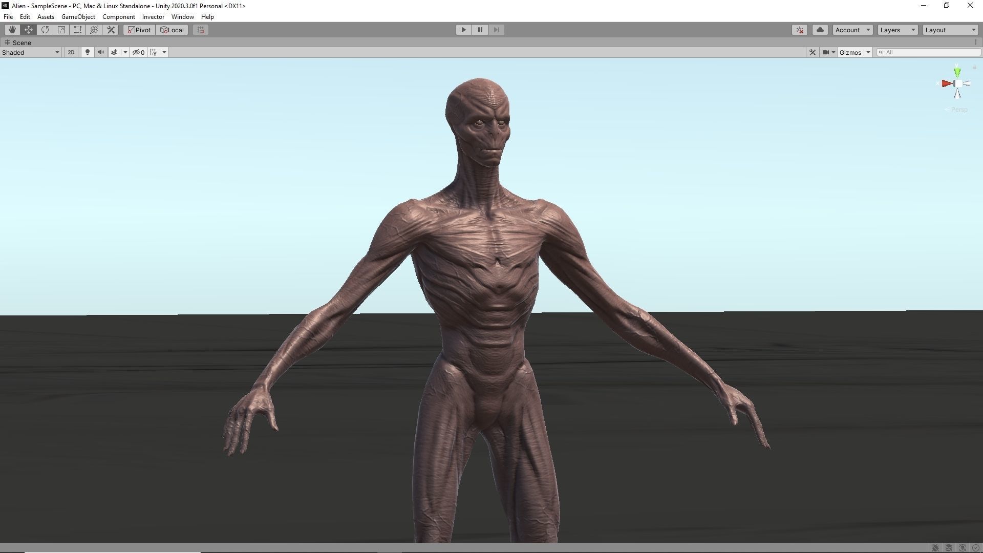 Alien Visitor Low-poly 3D model_12