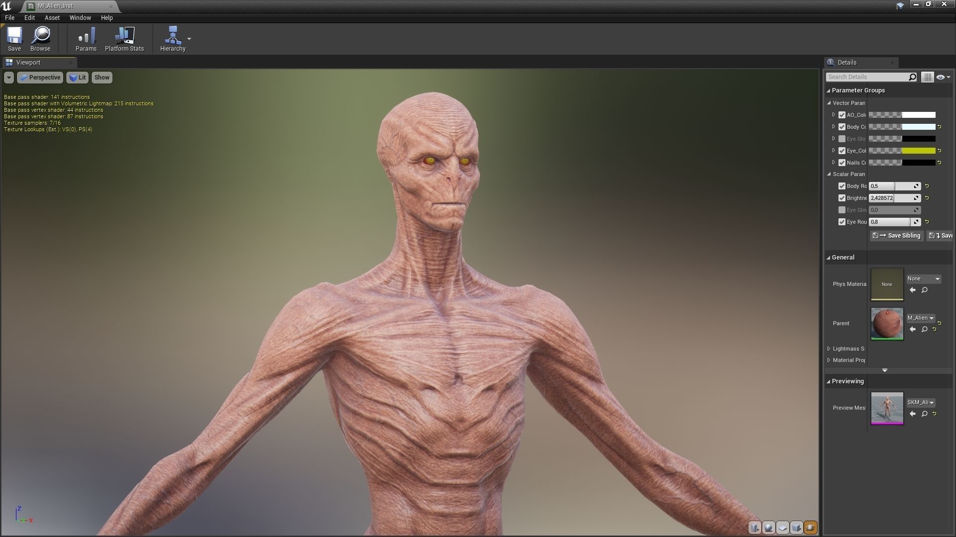 Alien Visitor Low-poly 3D model_11