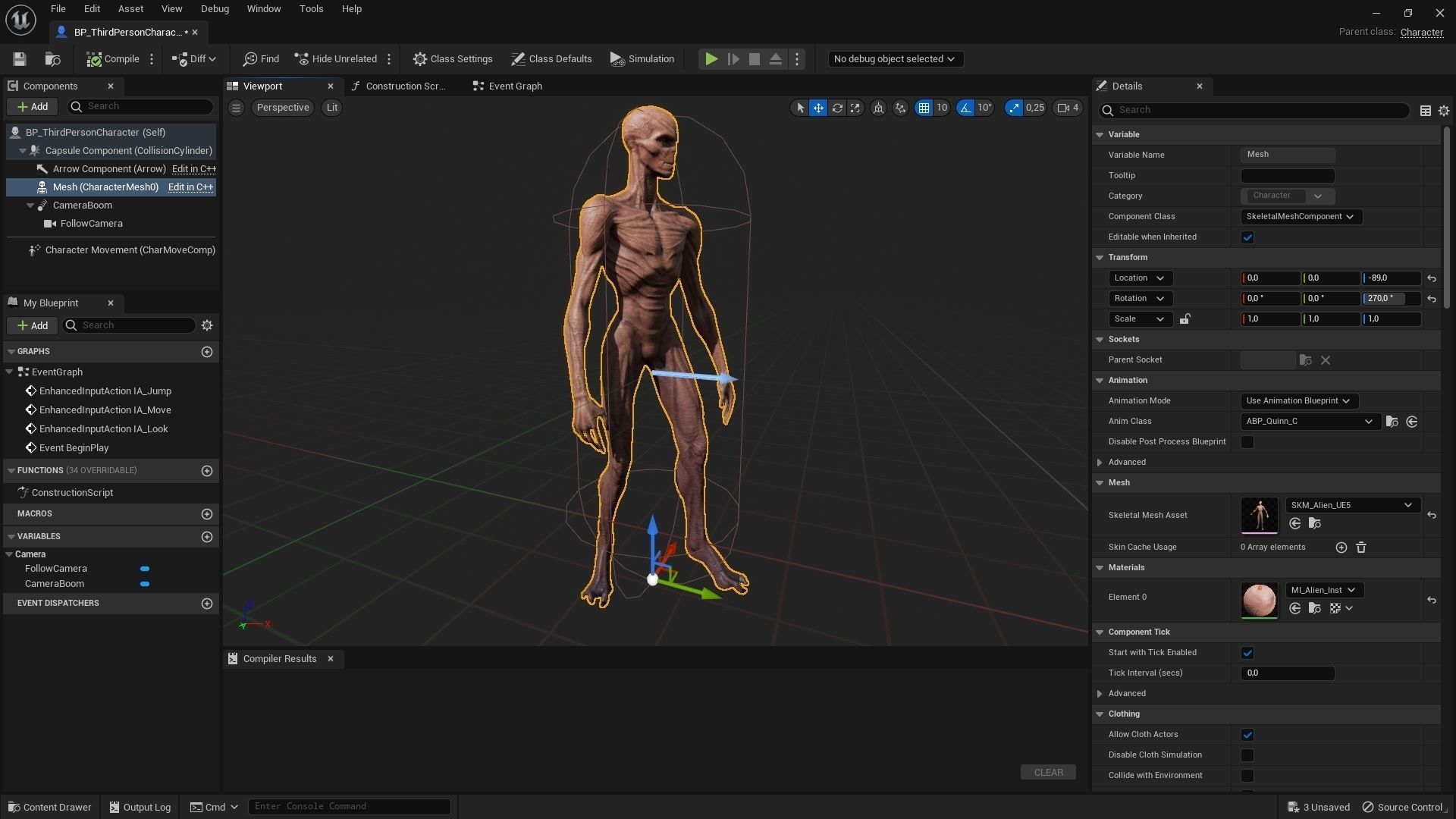 Alien Visitor Low-poly 3D model_9