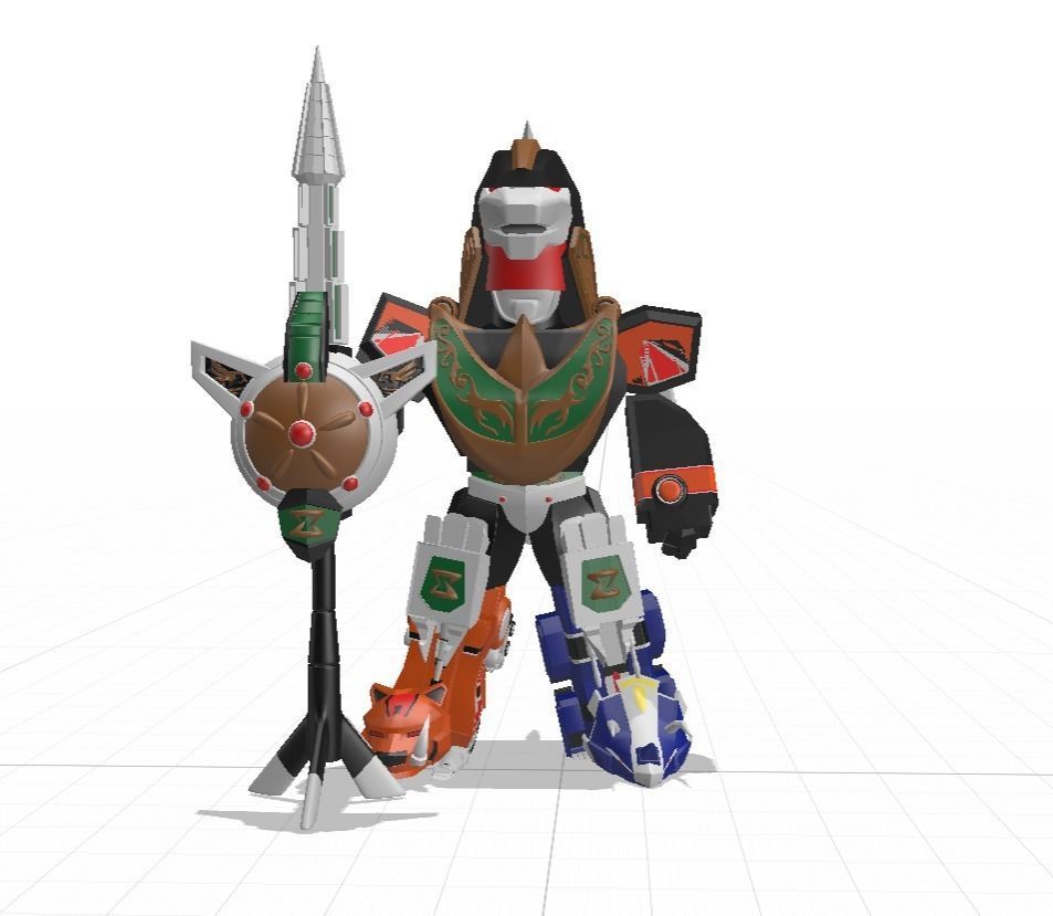 Dragonzord Battle Mode SD - Power Ranger 3D model_15