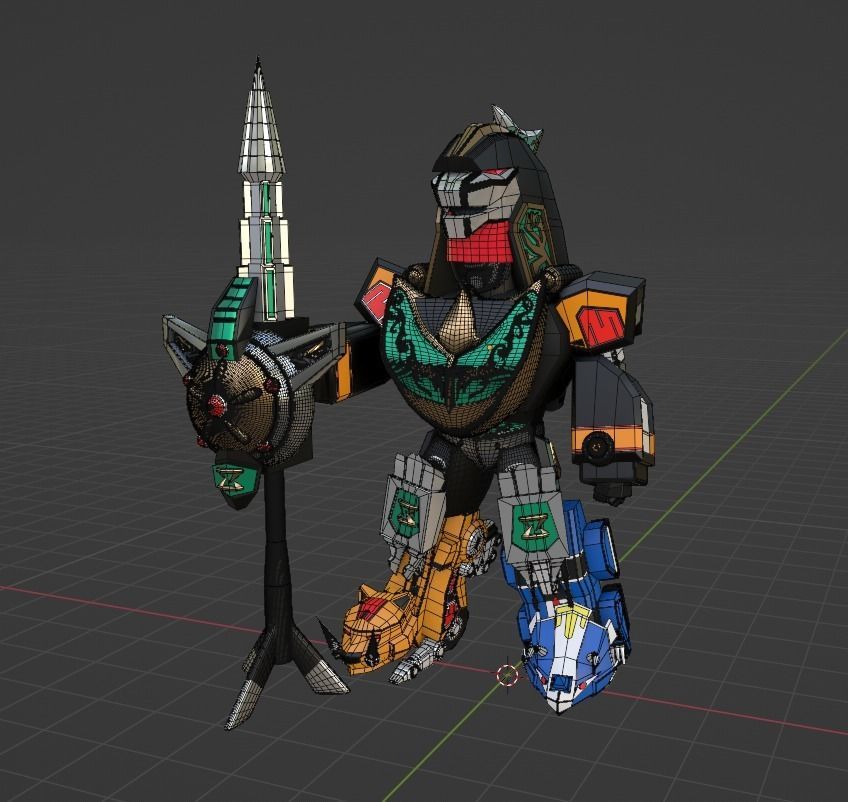 Dragonzord Battle Mode SD - Power Ranger 3D model_4