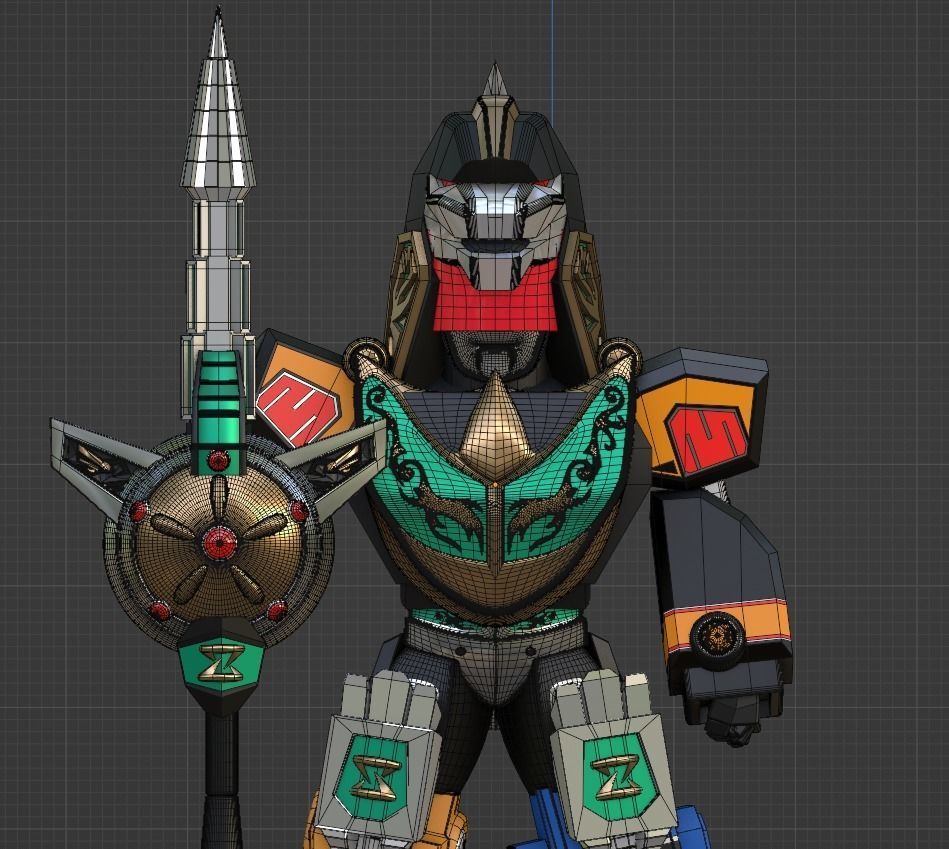 Dragonzord Battle Mode SD - Power Ranger 3D model_8