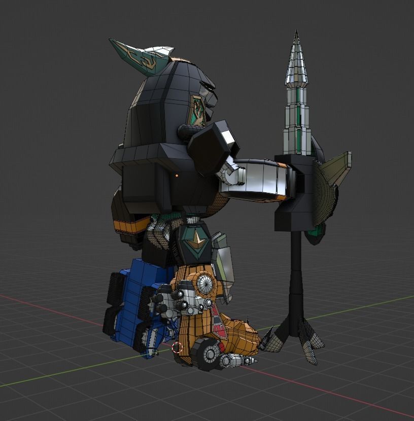 Dragonzord Battle Mode SD - Power Ranger 3D model_7