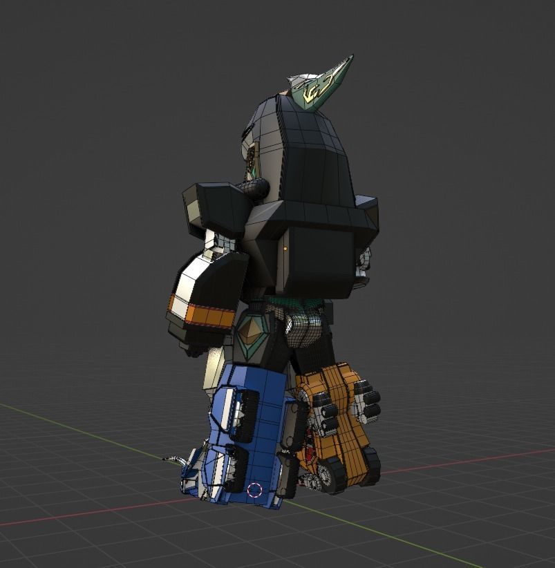 Dragonzord Battle Mode SD - Power Ranger 3D model_6