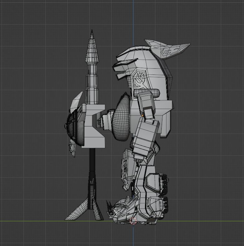 Dragonzord Battle Mode SD - Power Ranger 3D model_10