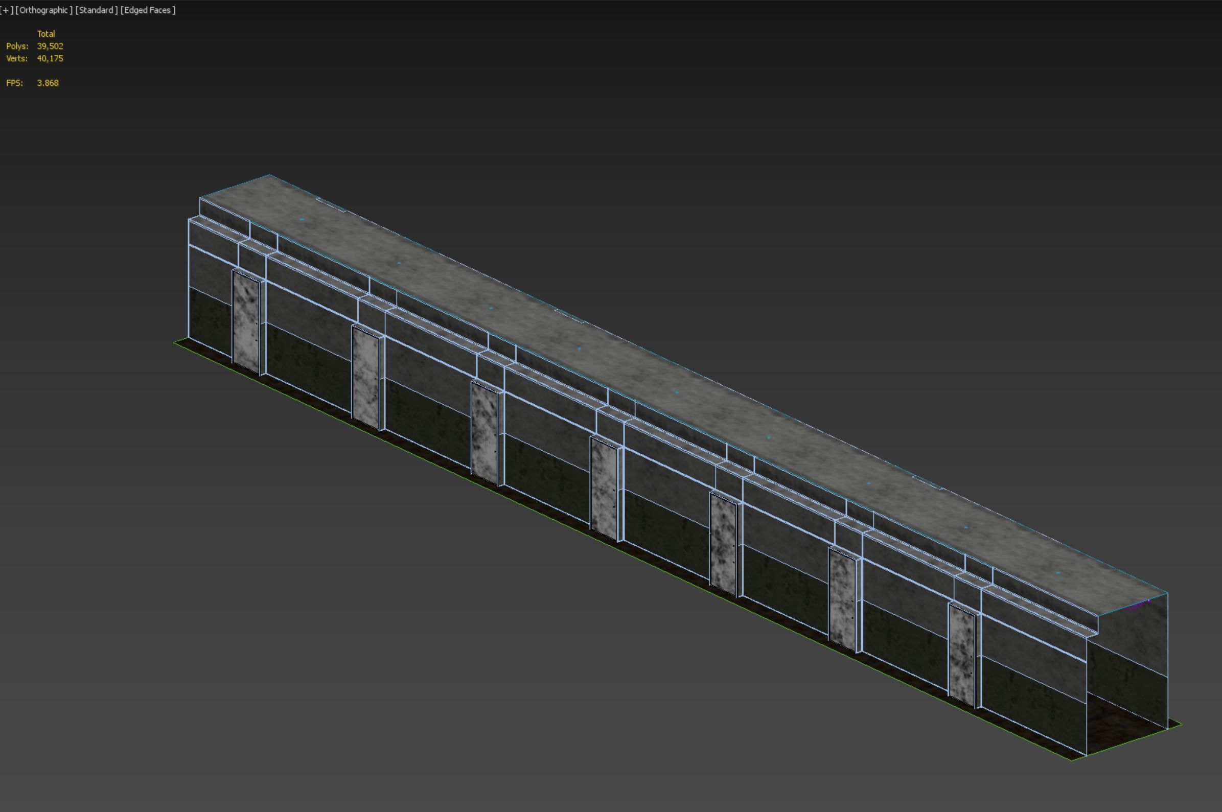 old dark scary corridor 04 with ghost Low-poly 3D model_8