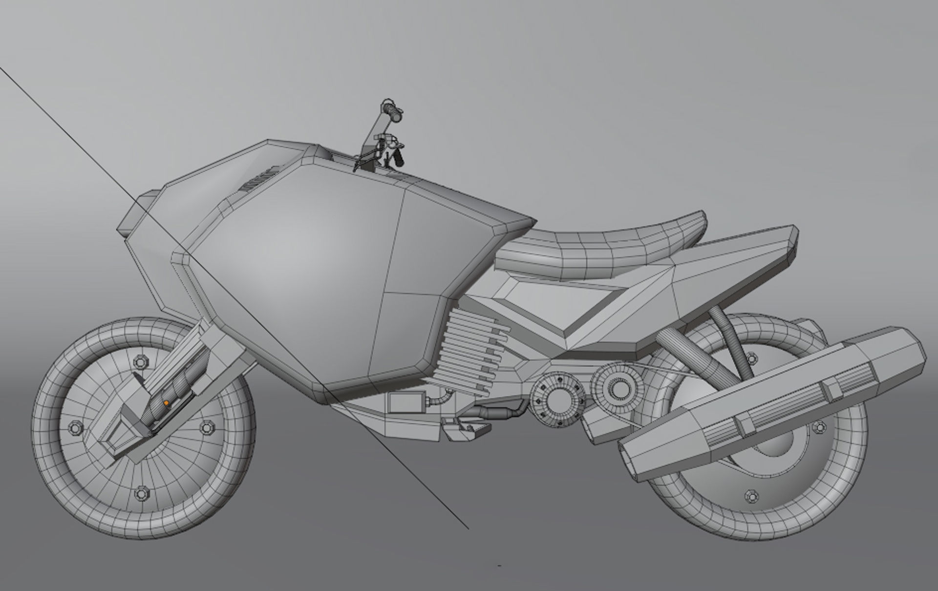 Futuristic motorbike 3D model_6