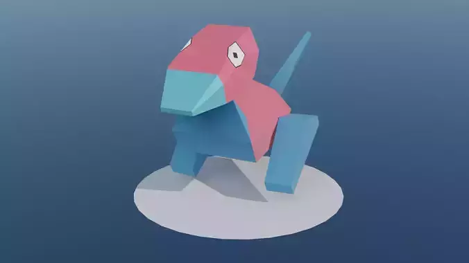 Pokemon Porygon Low-poly 3D model