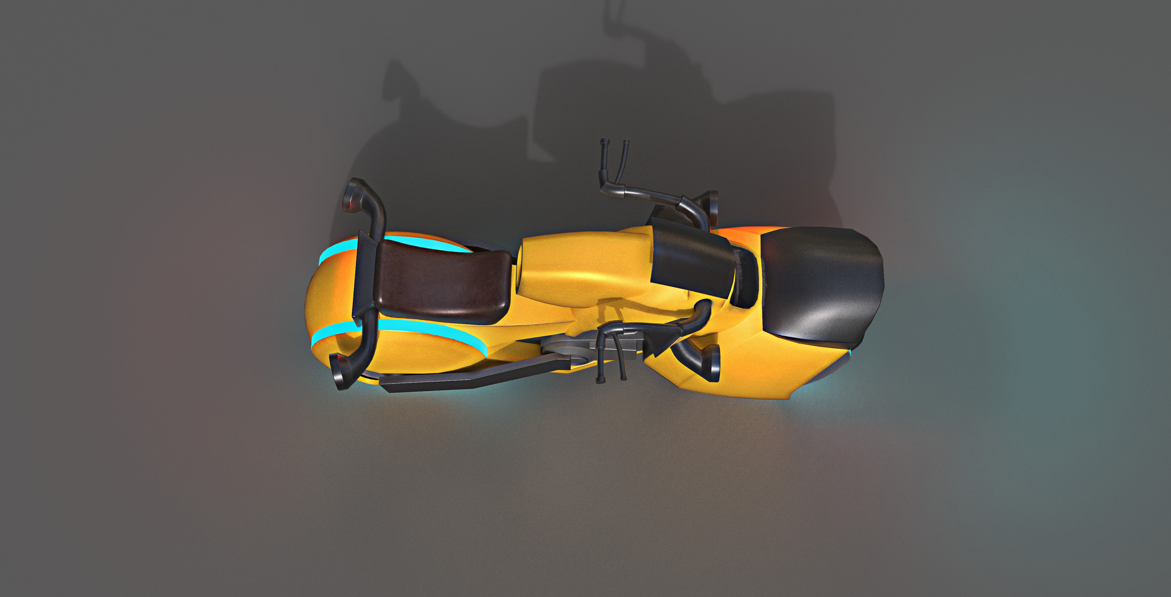 Sci-fi Bike Game Ready 5 3D model_5