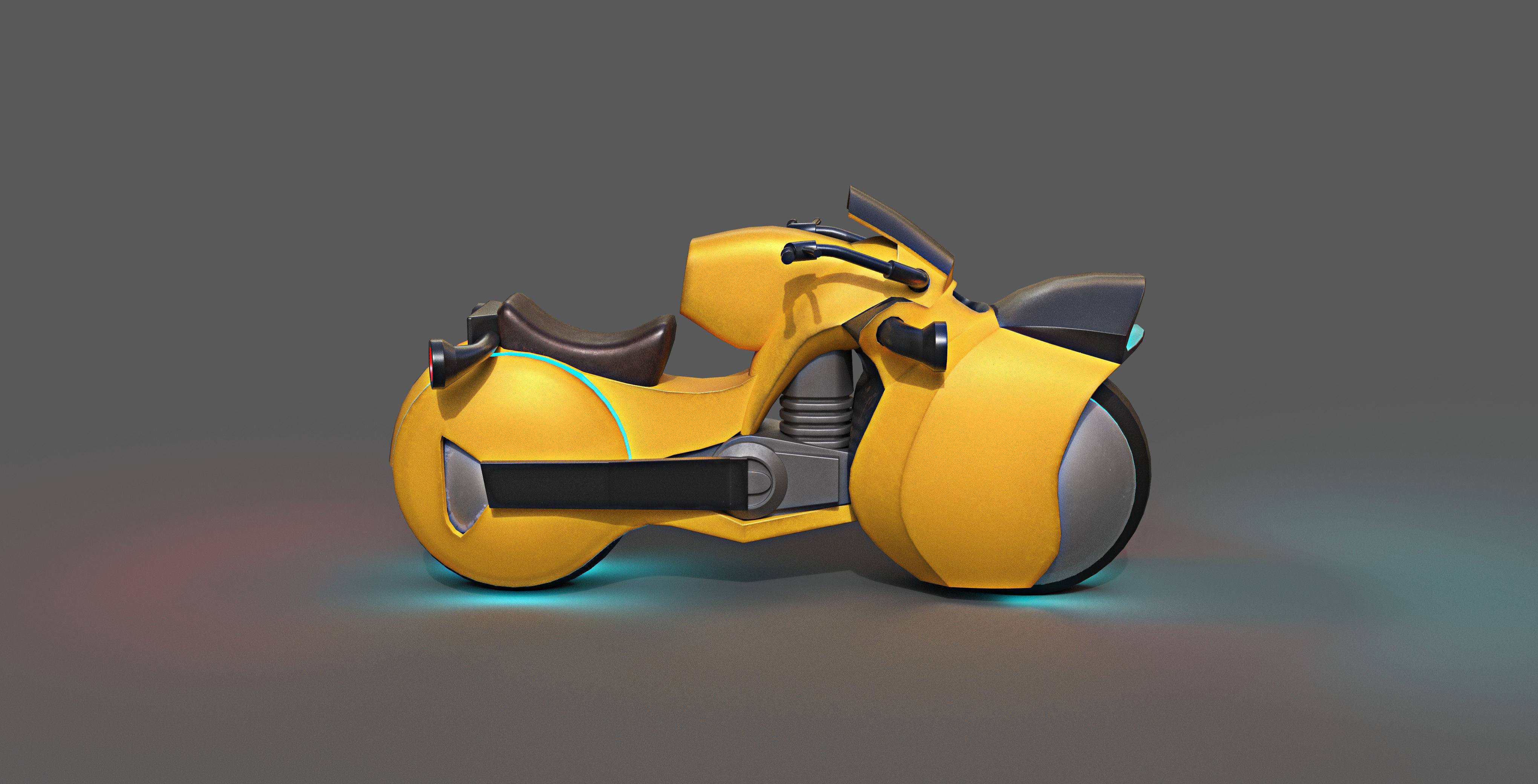 Sci-fi Bike Game Ready 5 3D model_3