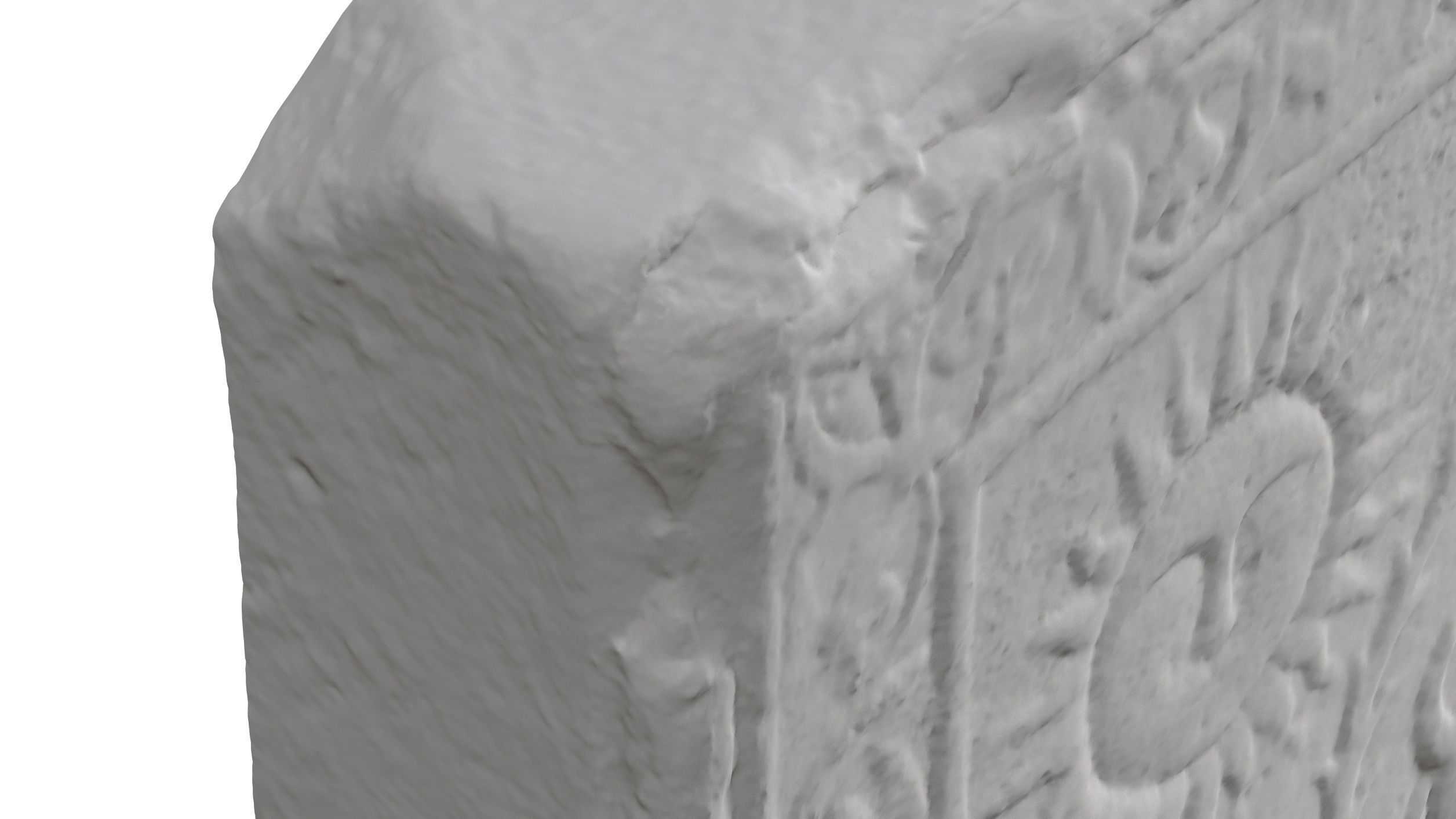 Ancient Medieval Writing Relief 3D model_5