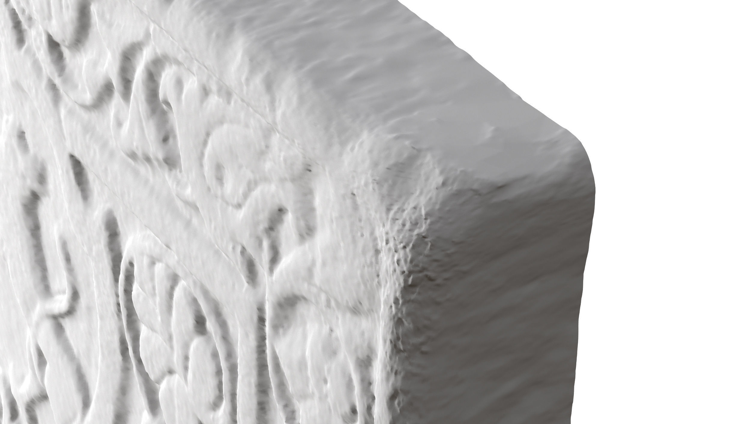 Ancient Medieval Writing Relief 3D model_5