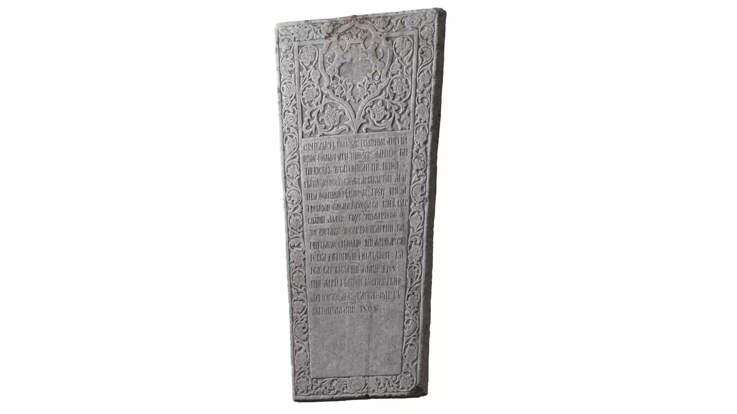 Ancient Medieval Writing Relief 3D model_0