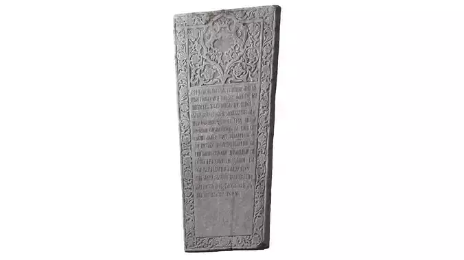 Ancient Medieval Writing Relief 3D model