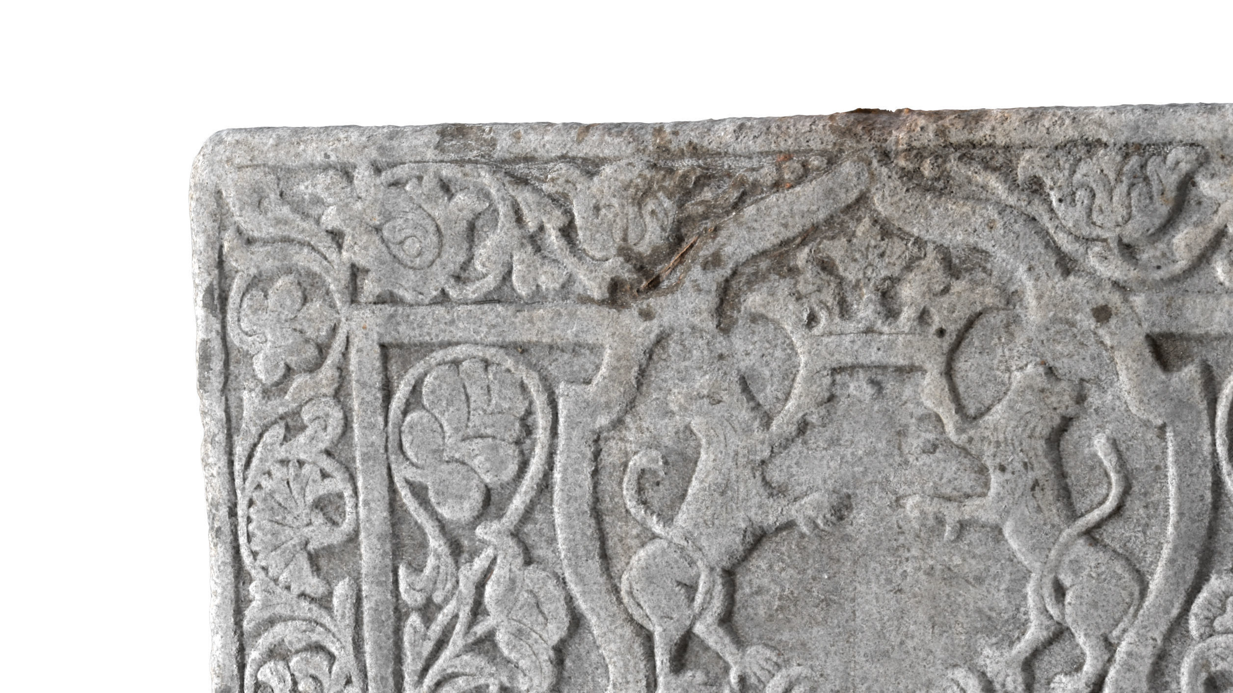 Ancient Medieval Writing Relief 3D model_2