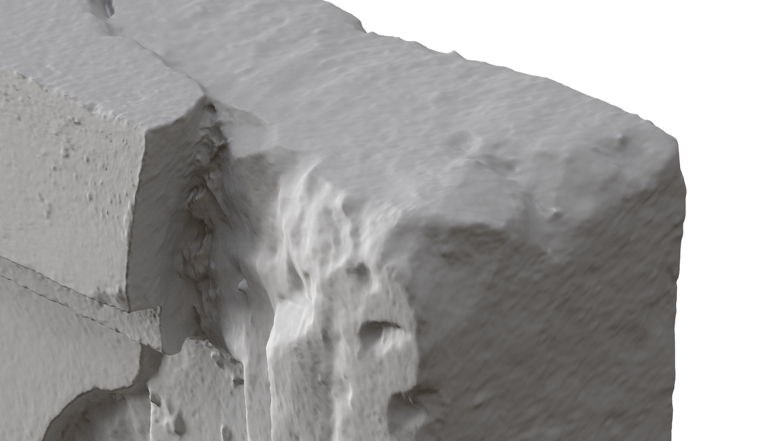 Medieval relief stone carving decoration 3D model_4