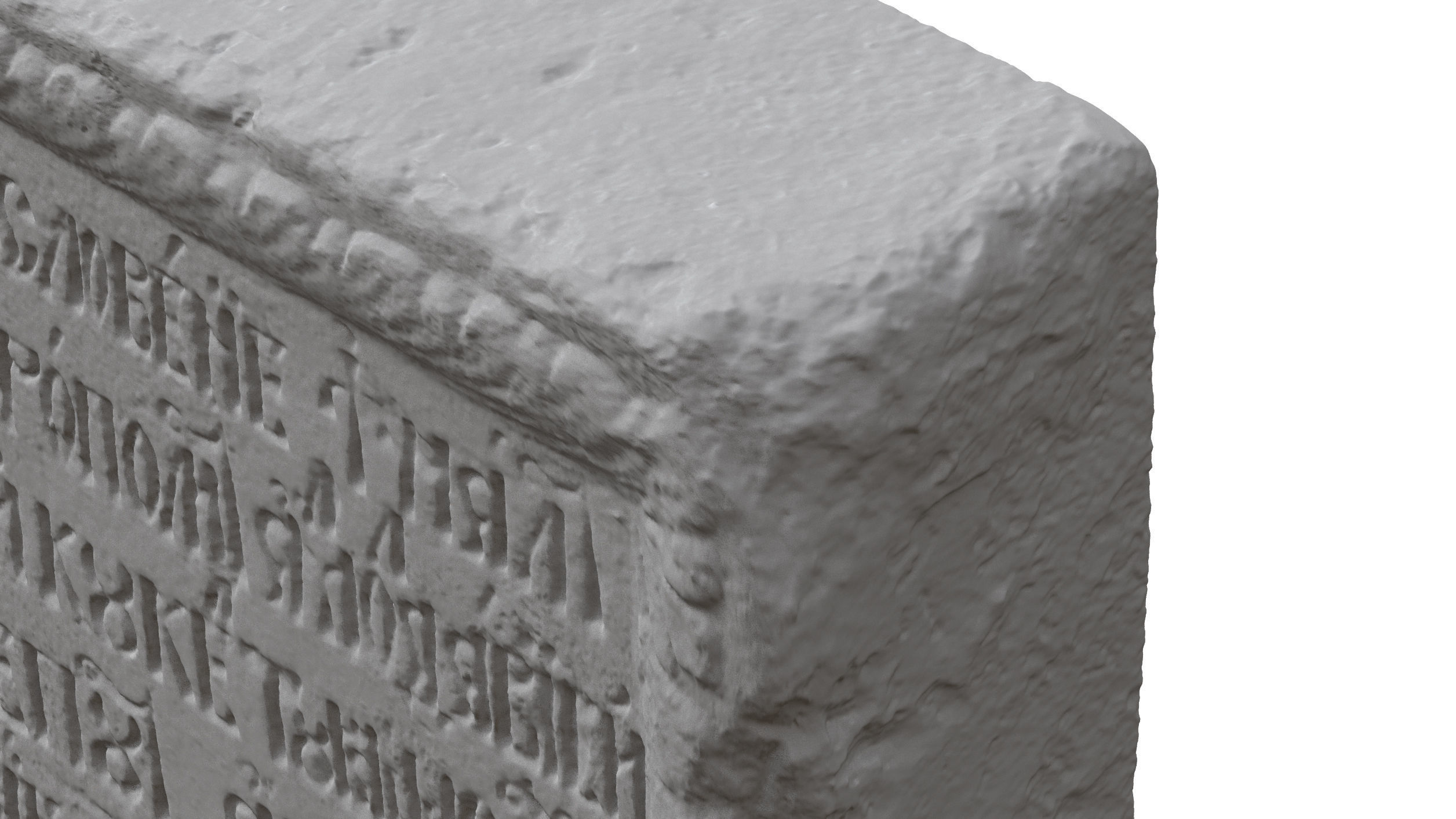 Ancient Medieval Writing Relief  3D model_5