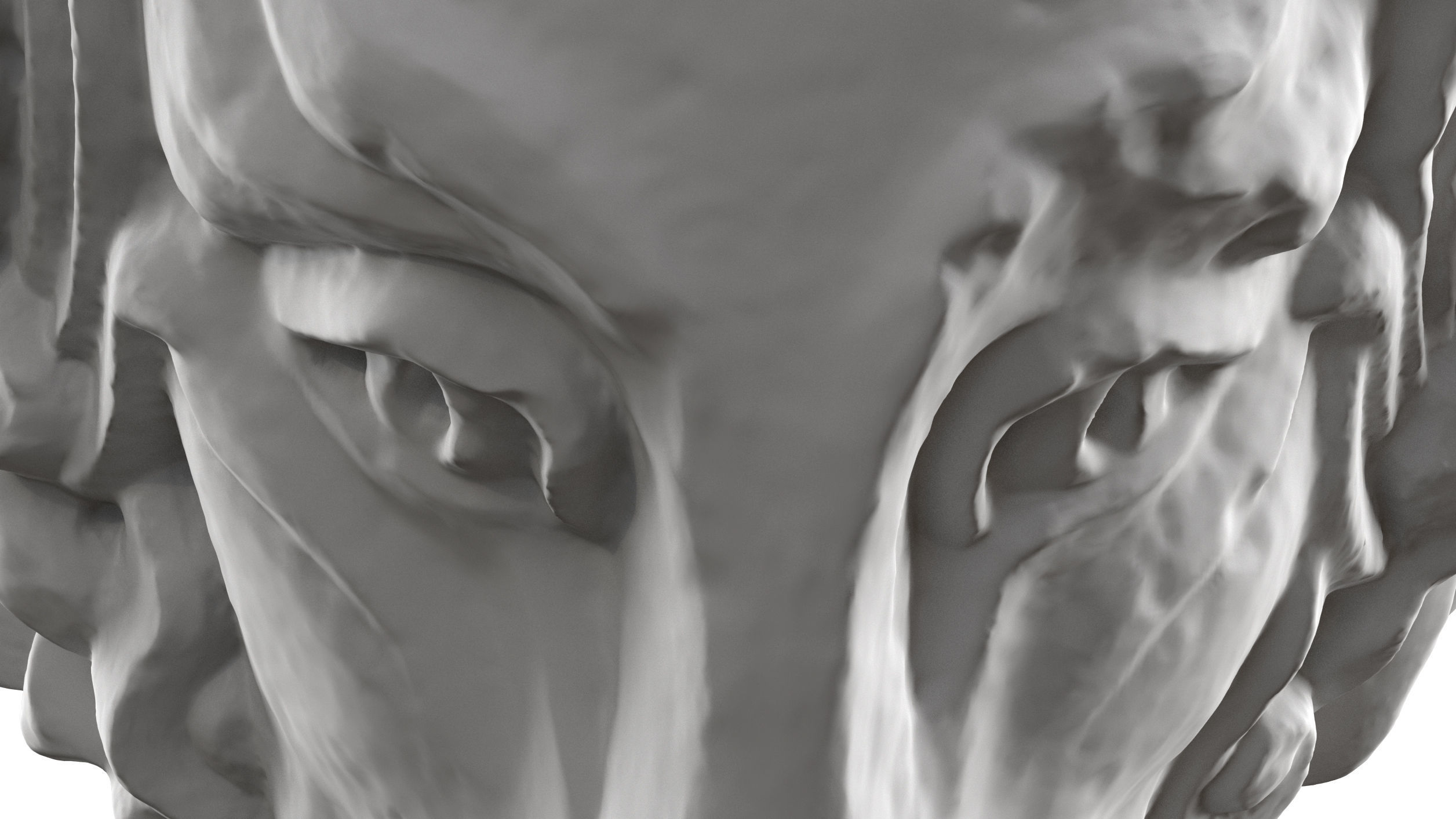 Medieval Sculpture Ram Head 3D model_6