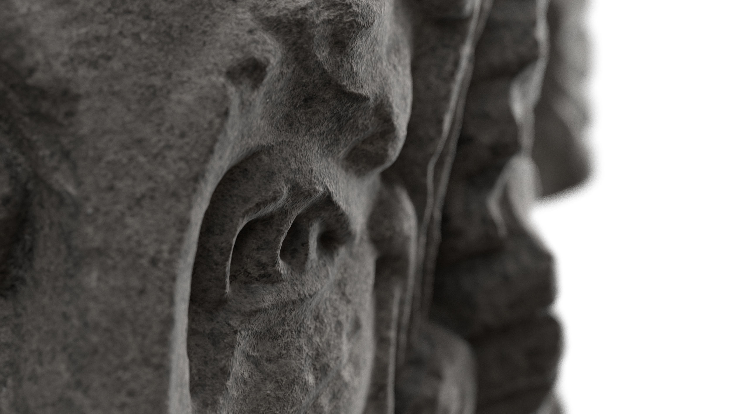 Medieval Sculpture Ram Head 3D model_4