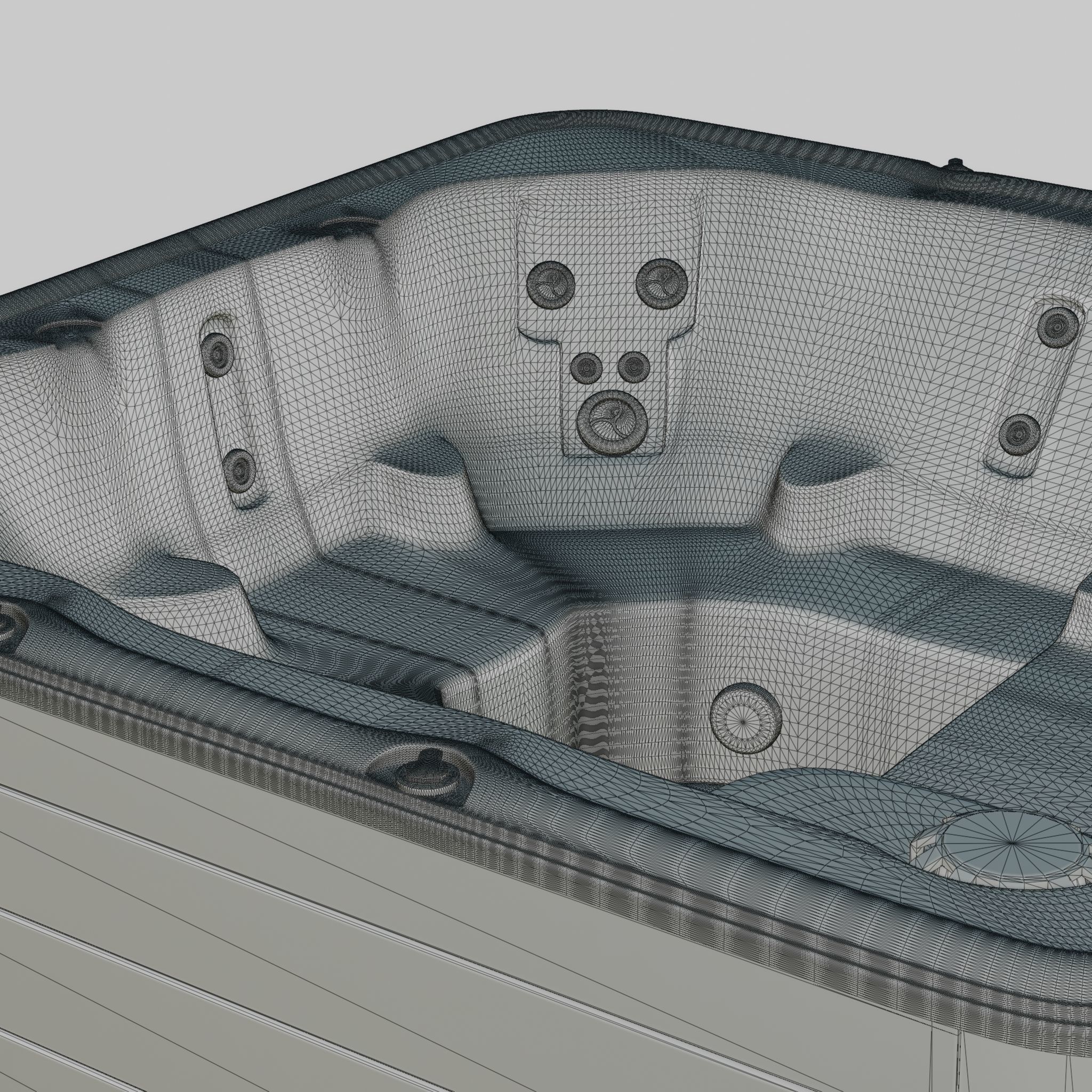 3D model of Hot Tub Jacuzzi Nordic Spas Encore MS Low-poly 3D model_5