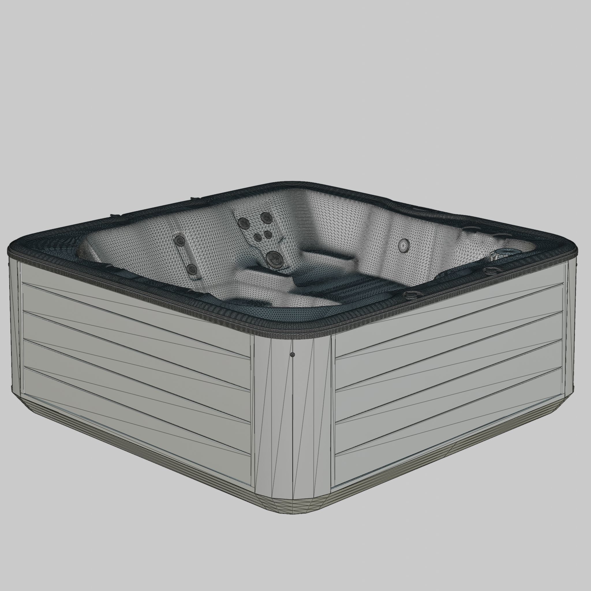3D model of Hot Tub Jacuzzi Nordic Spas Encore MS Low-poly 3D model_4