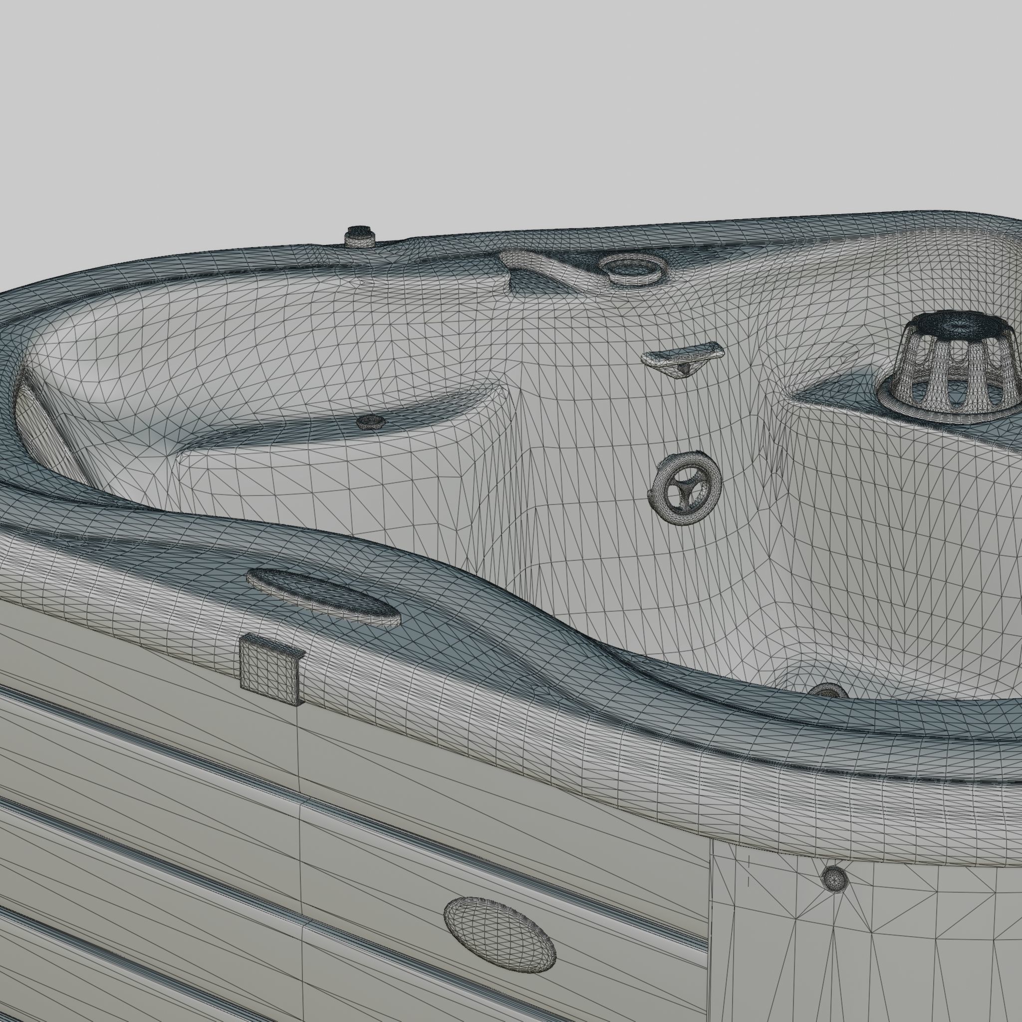 3D model of Hot Tub Jacuzzi Nordic Spas DAmour SE Low-poly 3D model_5