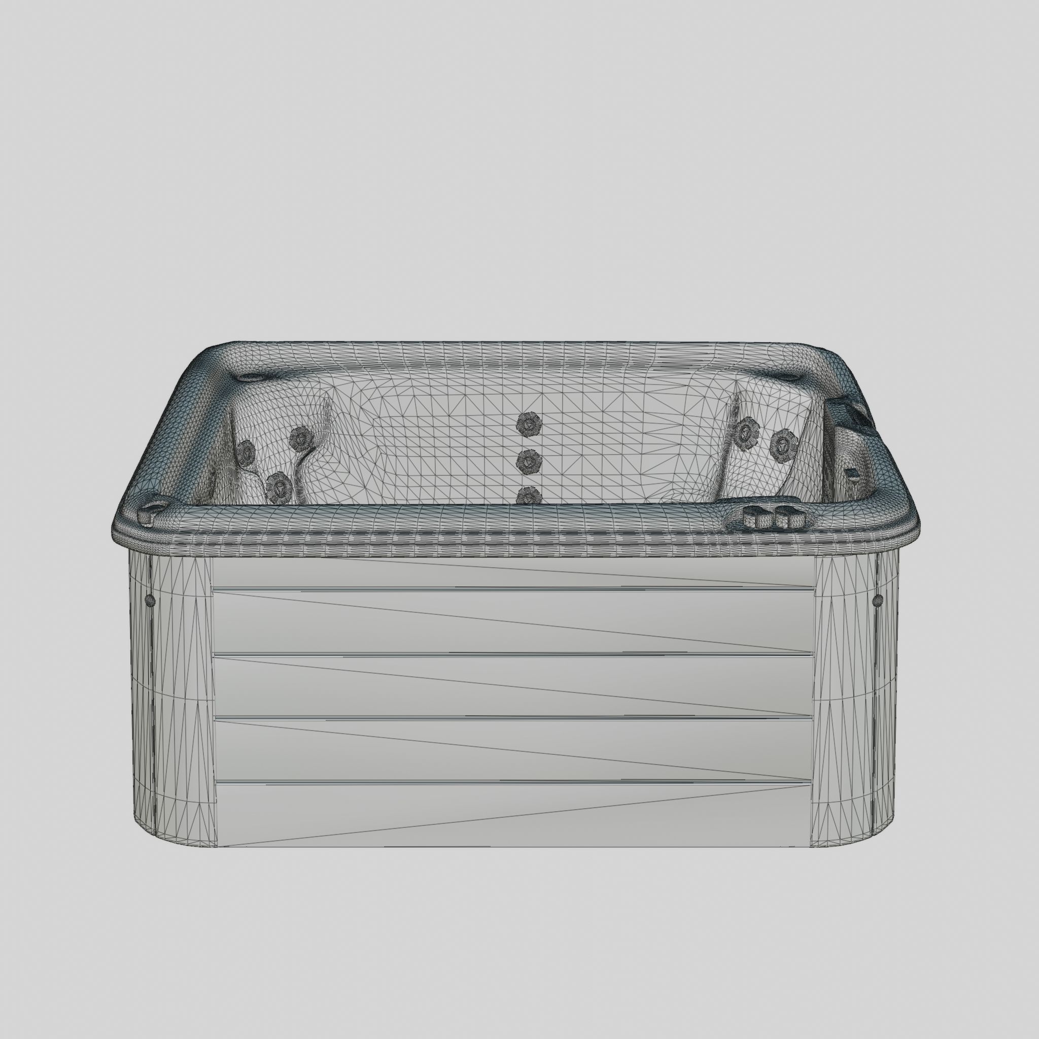 3D model of Hot Tub Jacuzzi Nordic Spas Escape SE Low-poly 3D model_6