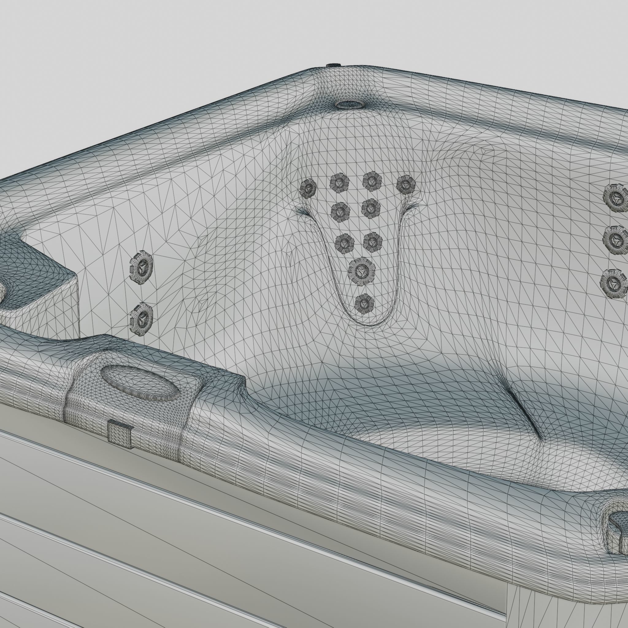 3D model of Hot Tub Jacuzzi Nordic Spas Escape SE Low-poly 3D model_5