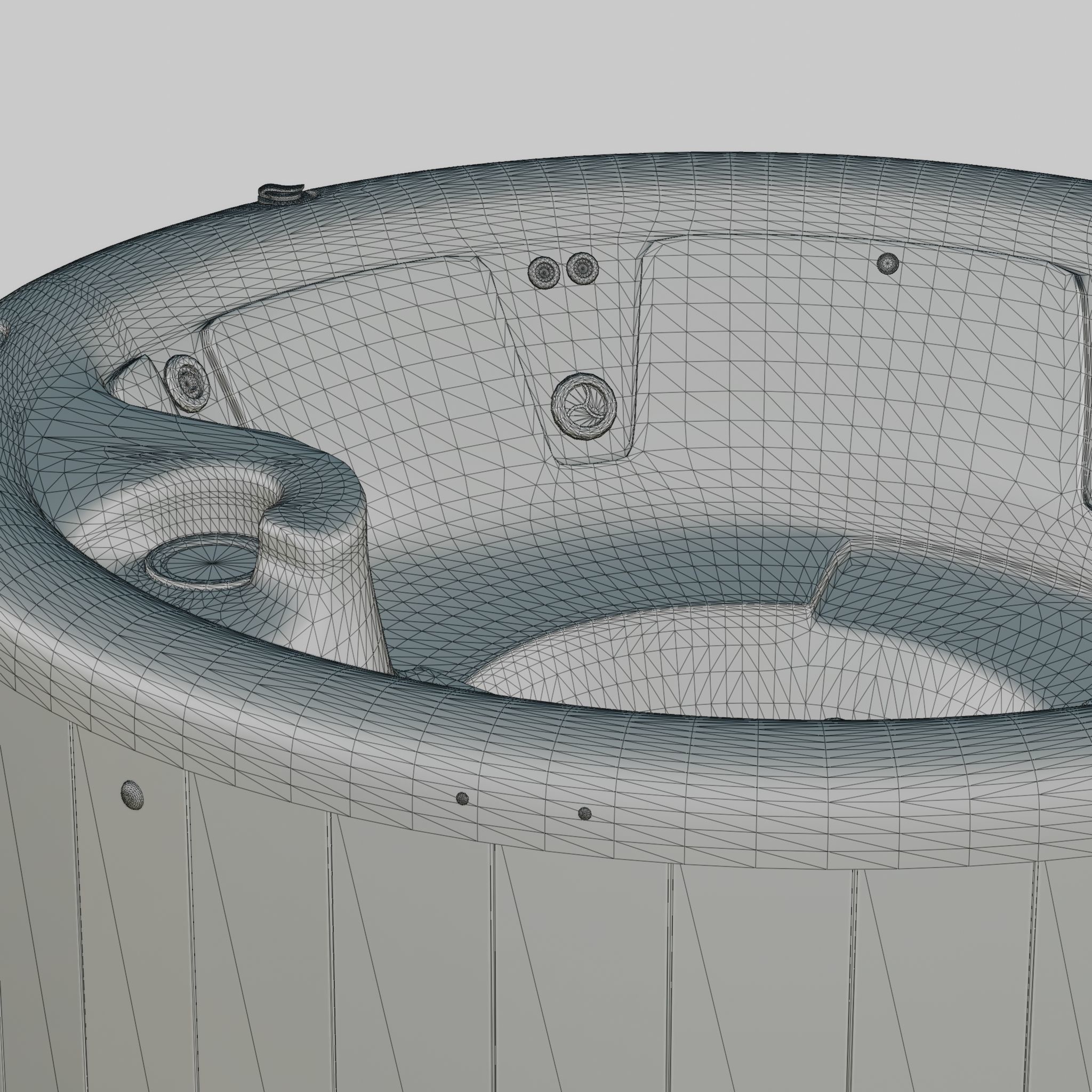 3D model of Hot Tub Jacuzzi Nordic Spas Warrior XL Low-poly 3D model_5