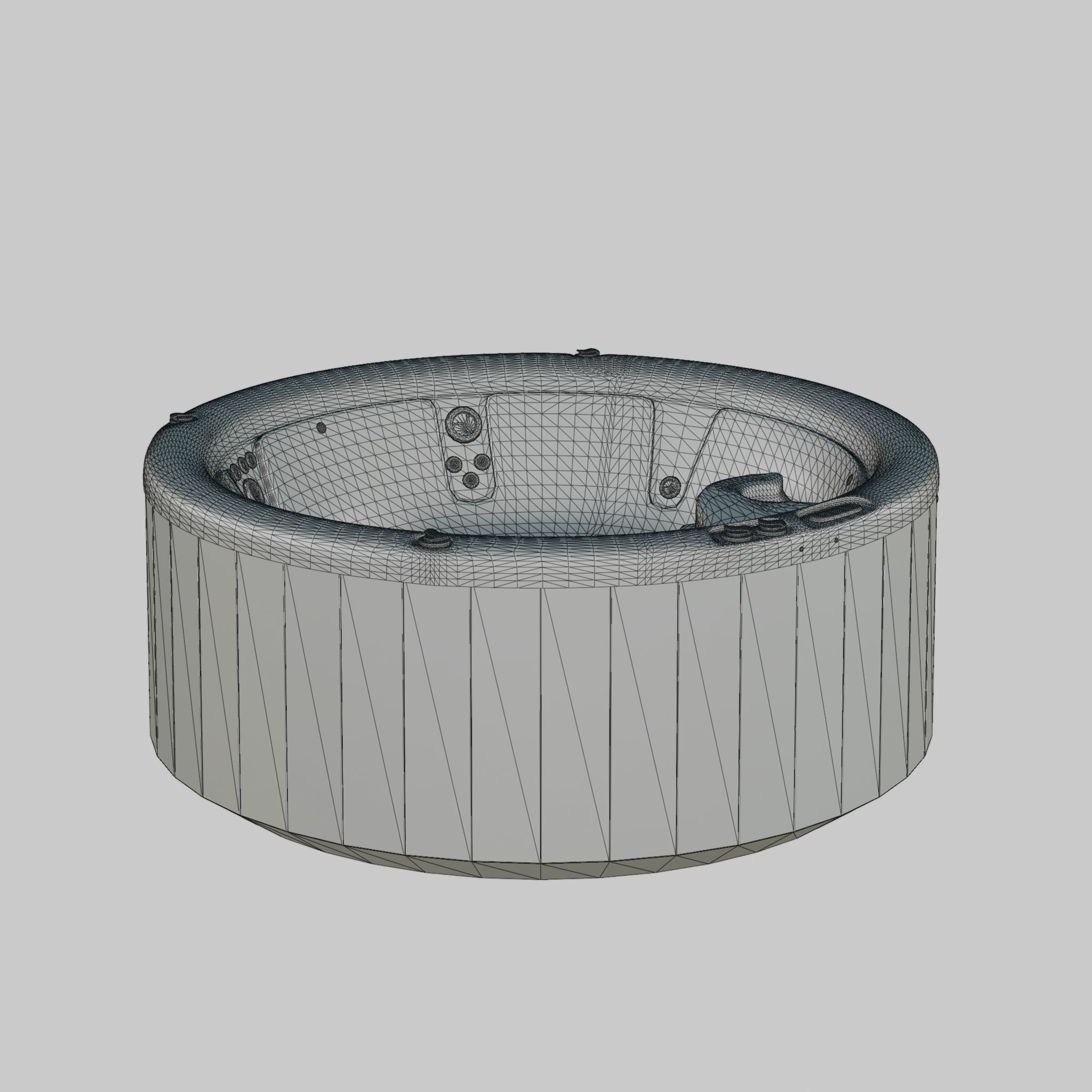 3D model of Hot Tub Jacuzzi Nordic Spas Warrior XL Low-poly 3D model_6