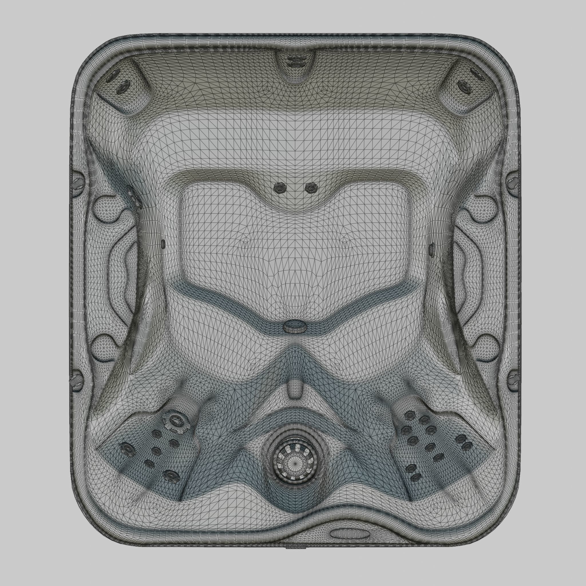 3D model of Hot Tub Jacuzzi Nordic Spas Retreat MS Low-poly 3D model_7