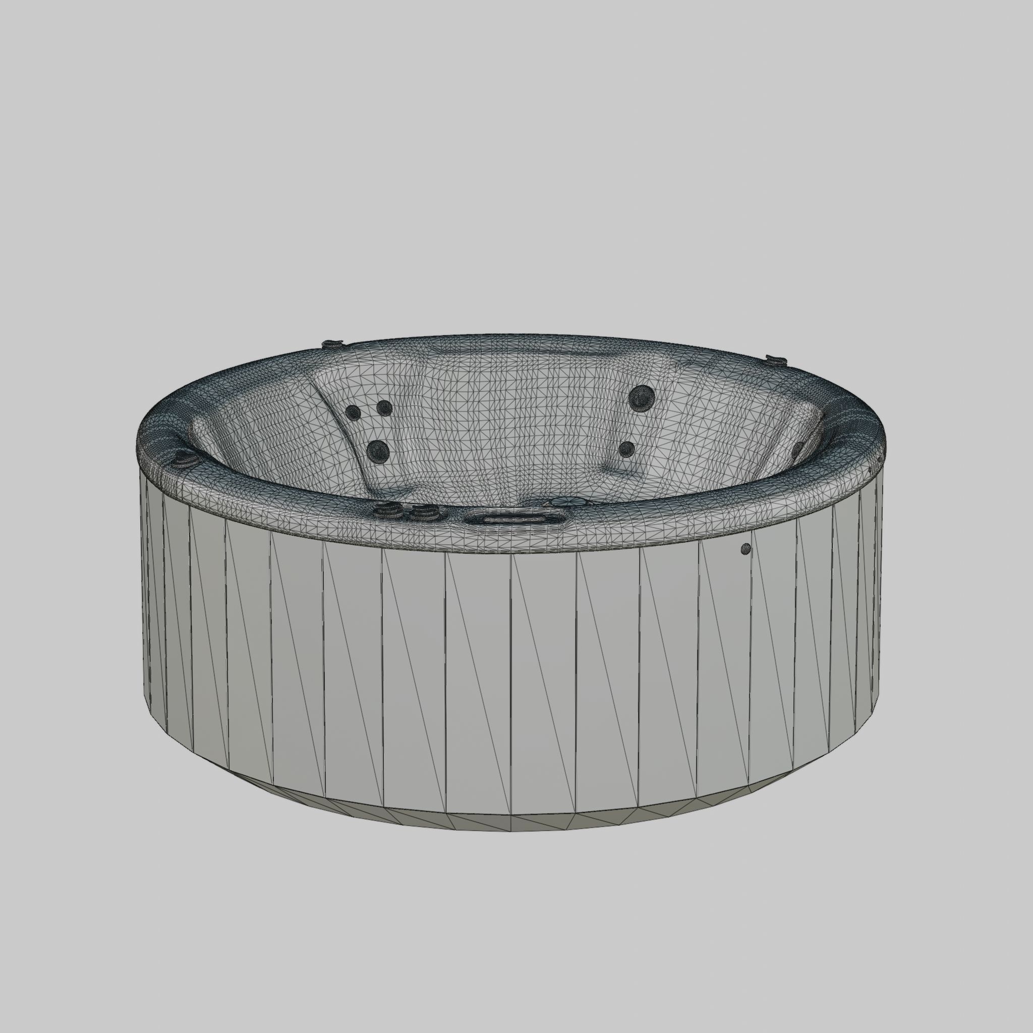 3D model of Hot Tub Jacuzzi Nordic Spas Crown All-In-110V Low-poly 3D model_4