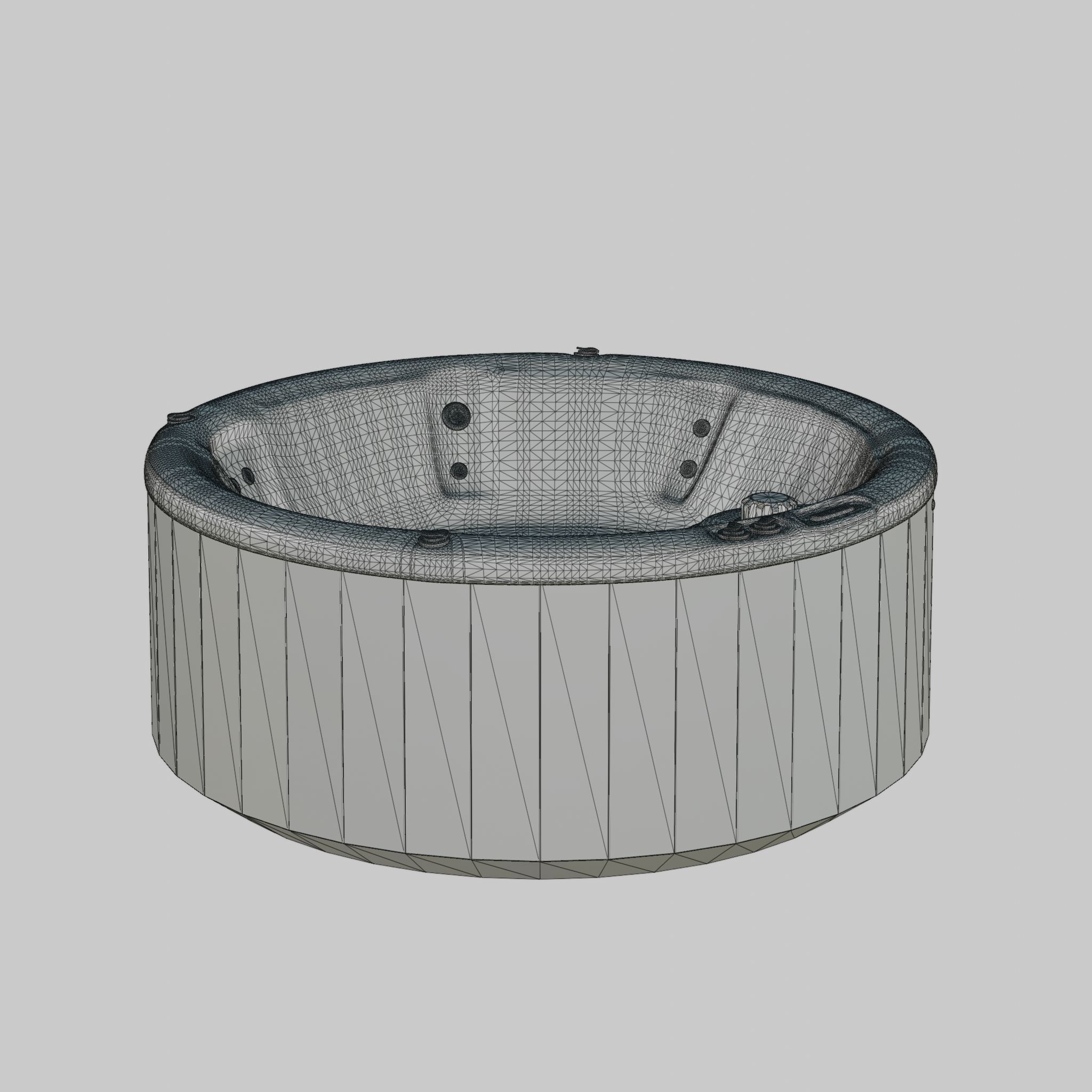 3D model of Hot Tub Jacuzzi Nordic Spas Crown All-In-110V Low-poly 3D model_6