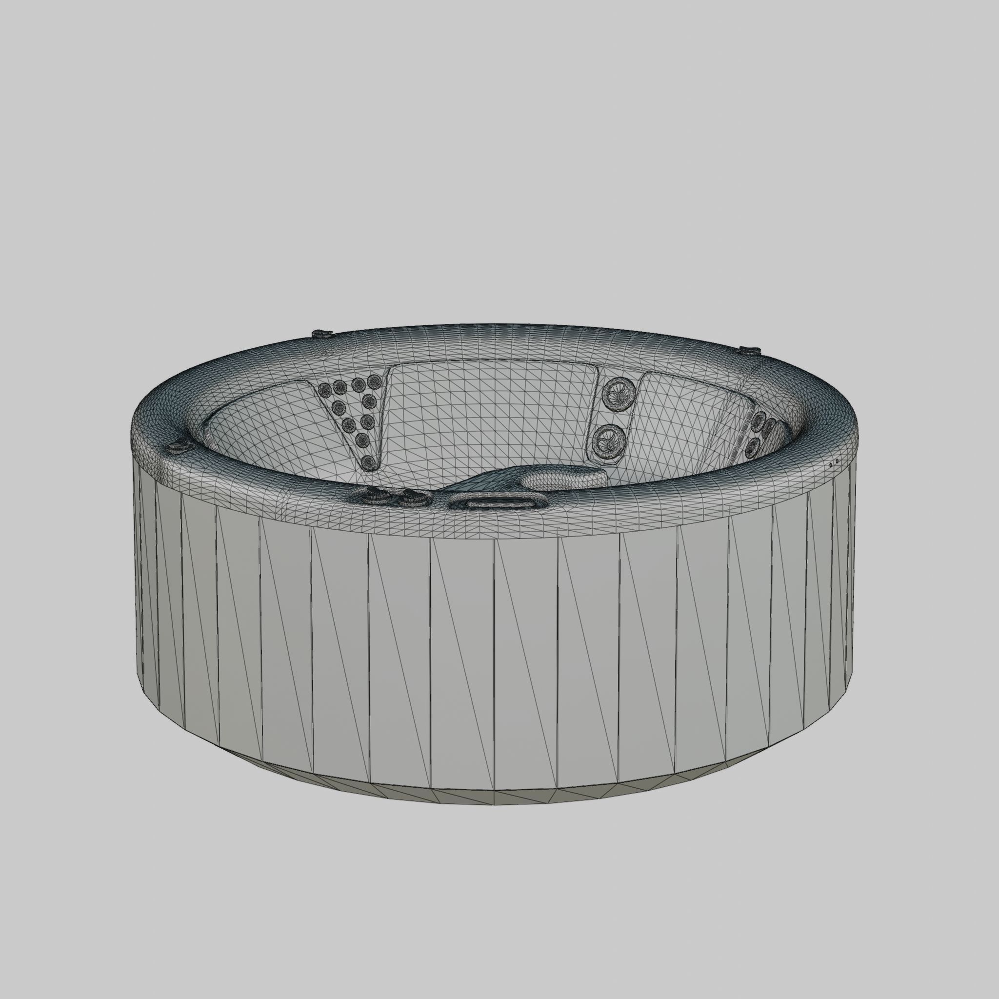 3D model of Hot Tub Jacuzzi Nordic Spas Crown XL Low-poly 3D model_4