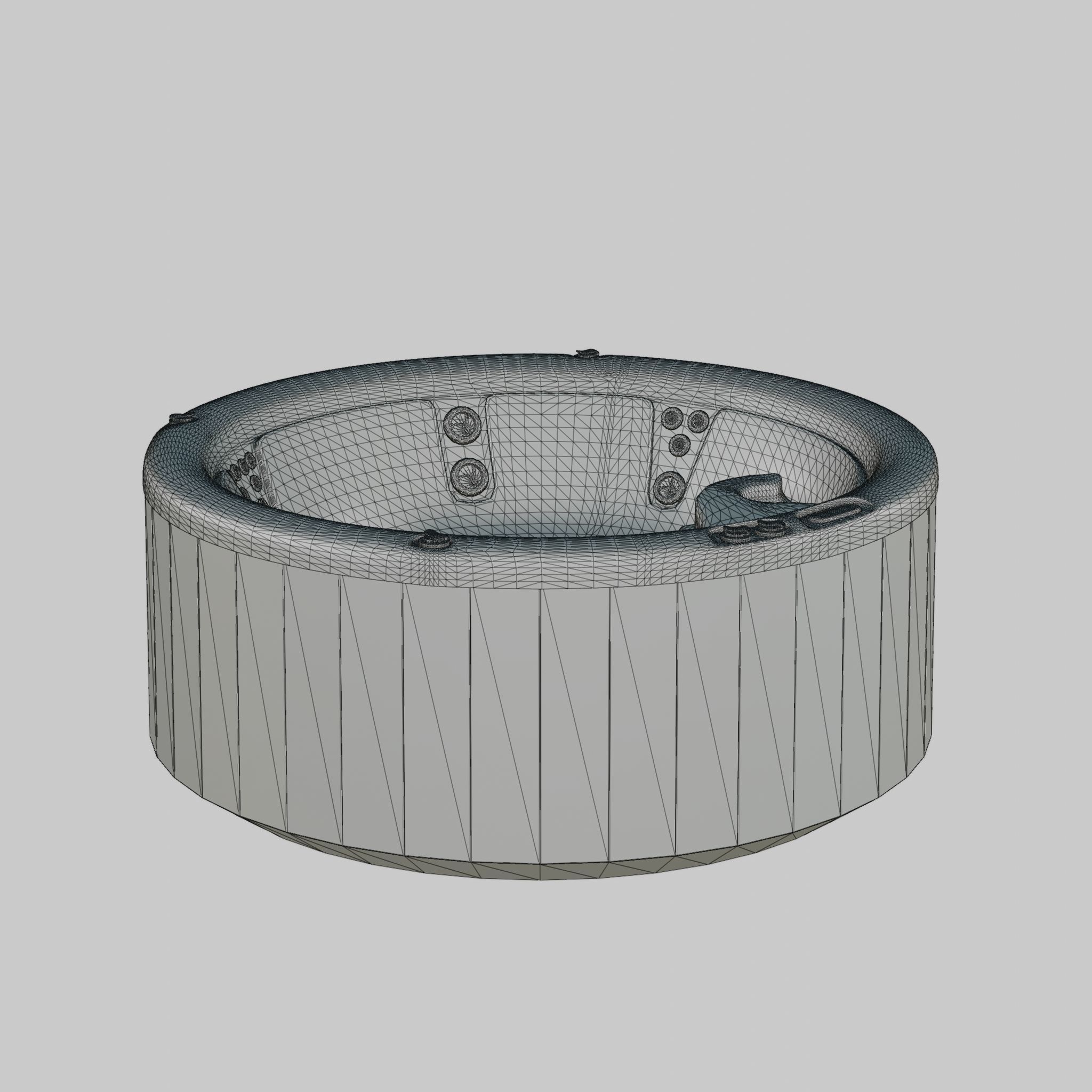 3D model of Hot Tub Jacuzzi Nordic Spas Crown XL Low-poly 3D model_6