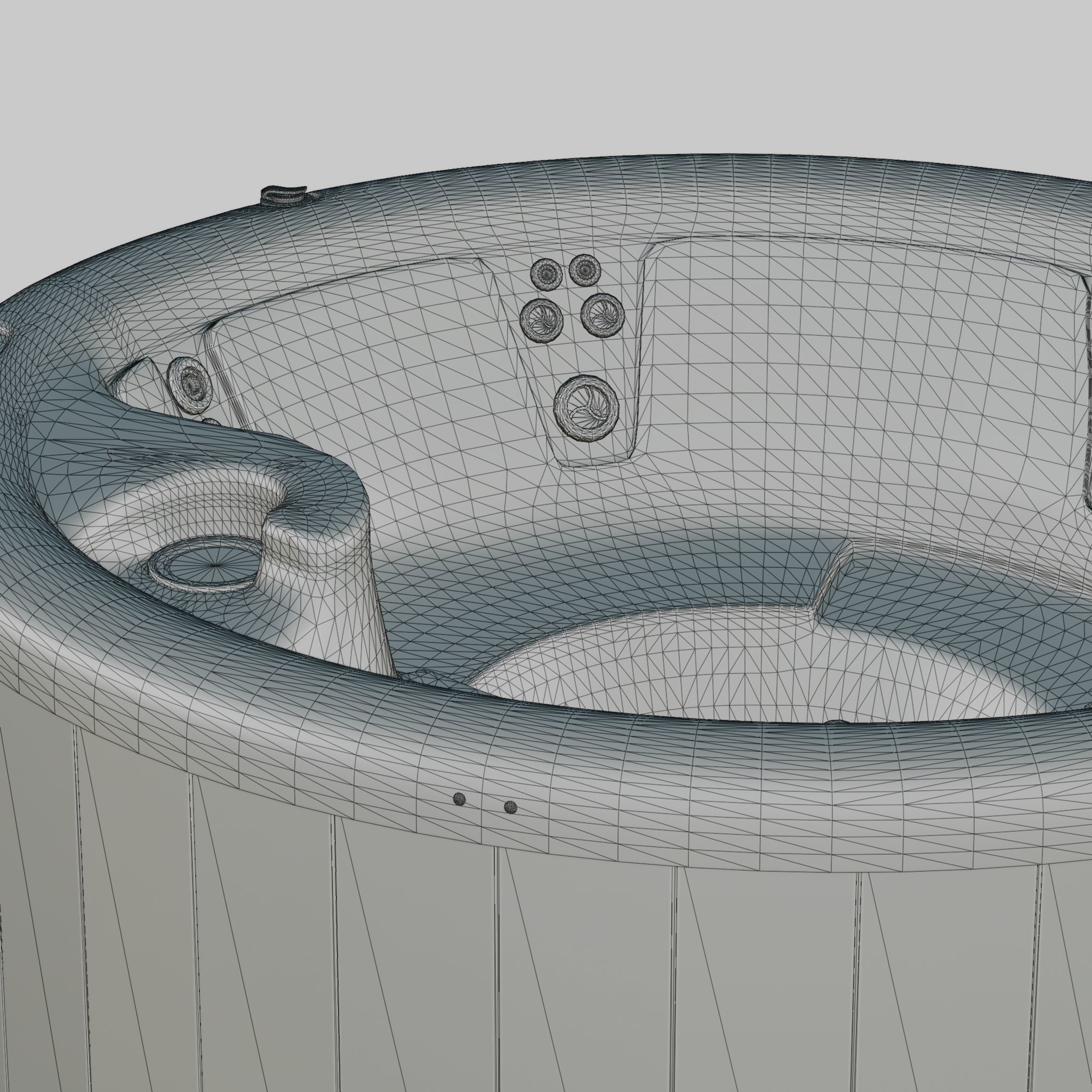 3D model of Hot Tub Jacuzzi Nordic Spas Crown XL Low-poly 3D model_5