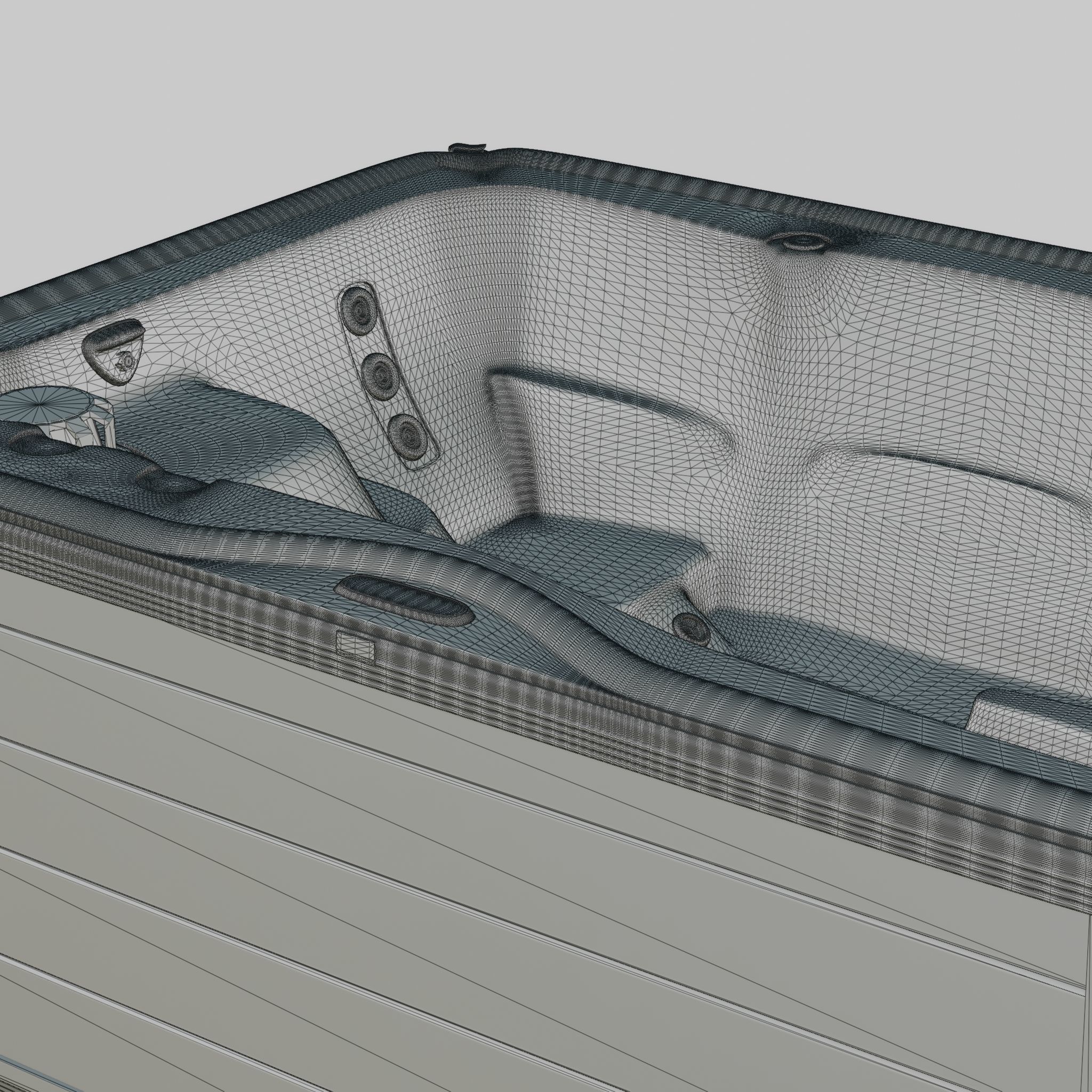 3D model of Hot Tub Jacuzzi Nordic Spas Stella SE Low-poly 3D model_5
