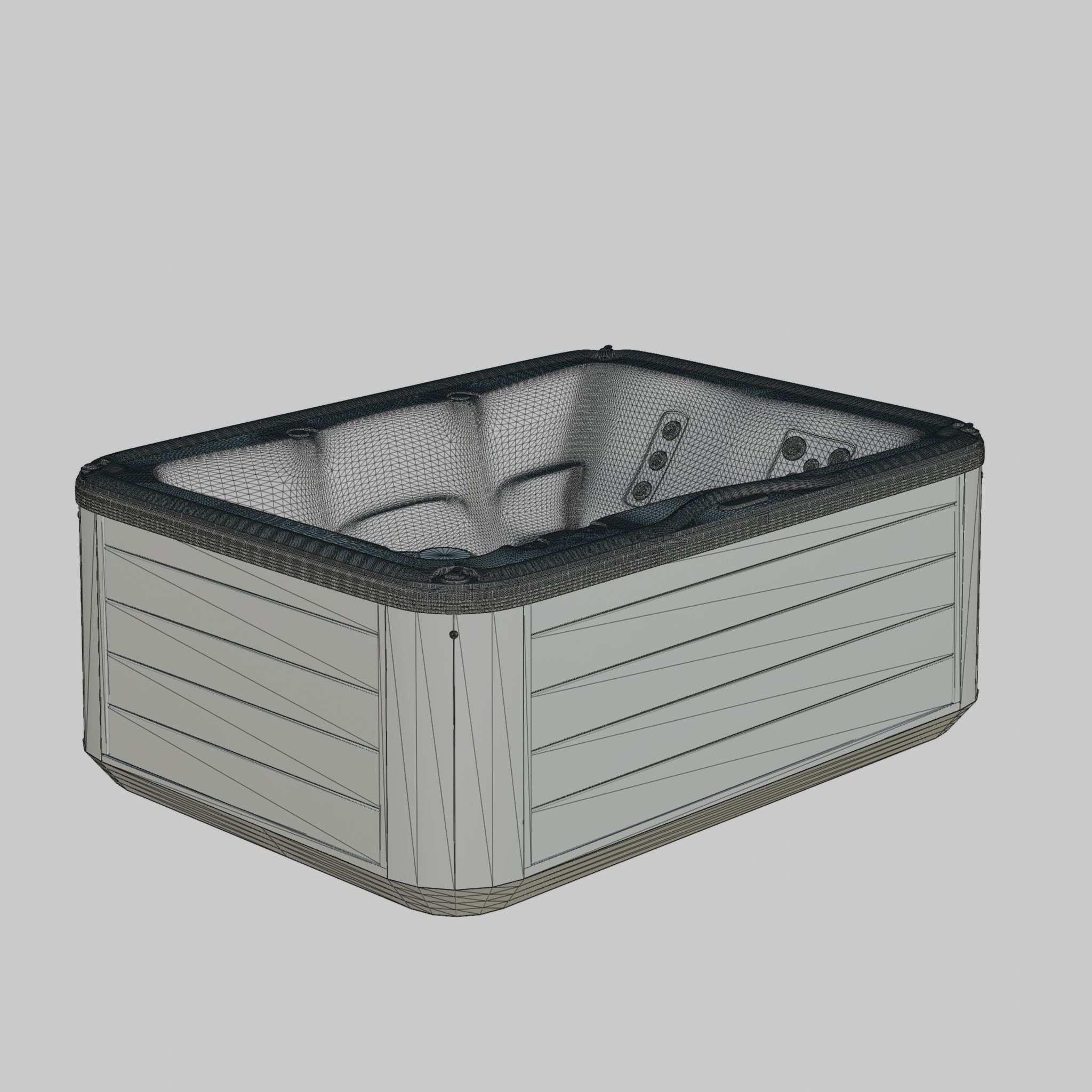 3D model of Hot Tub Jacuzzi Nordic Spas Stella SE Low-poly 3D model_4