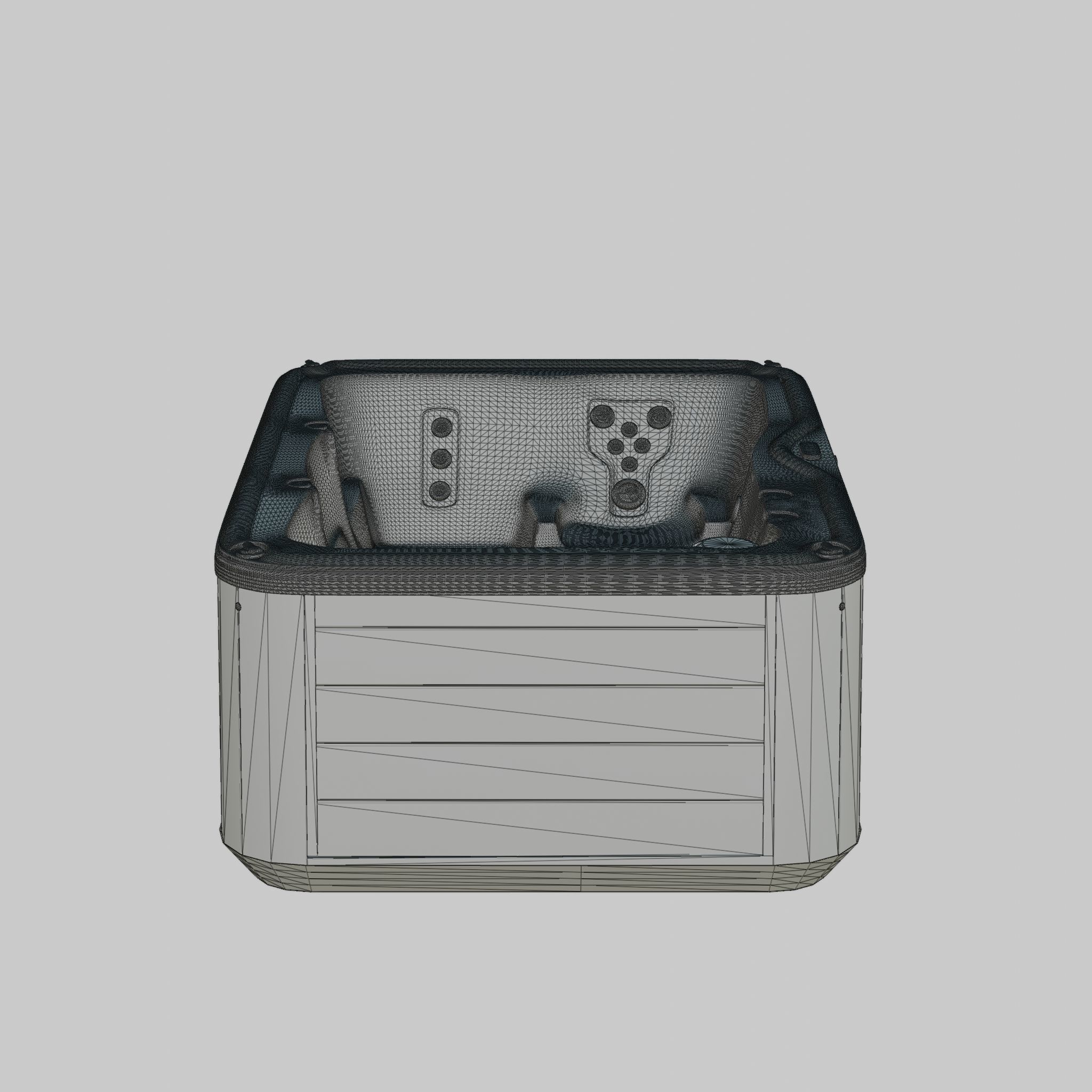 3D model of Hot Tub Jacuzzi Nordic Spas Stella SE Low-poly 3D model_6