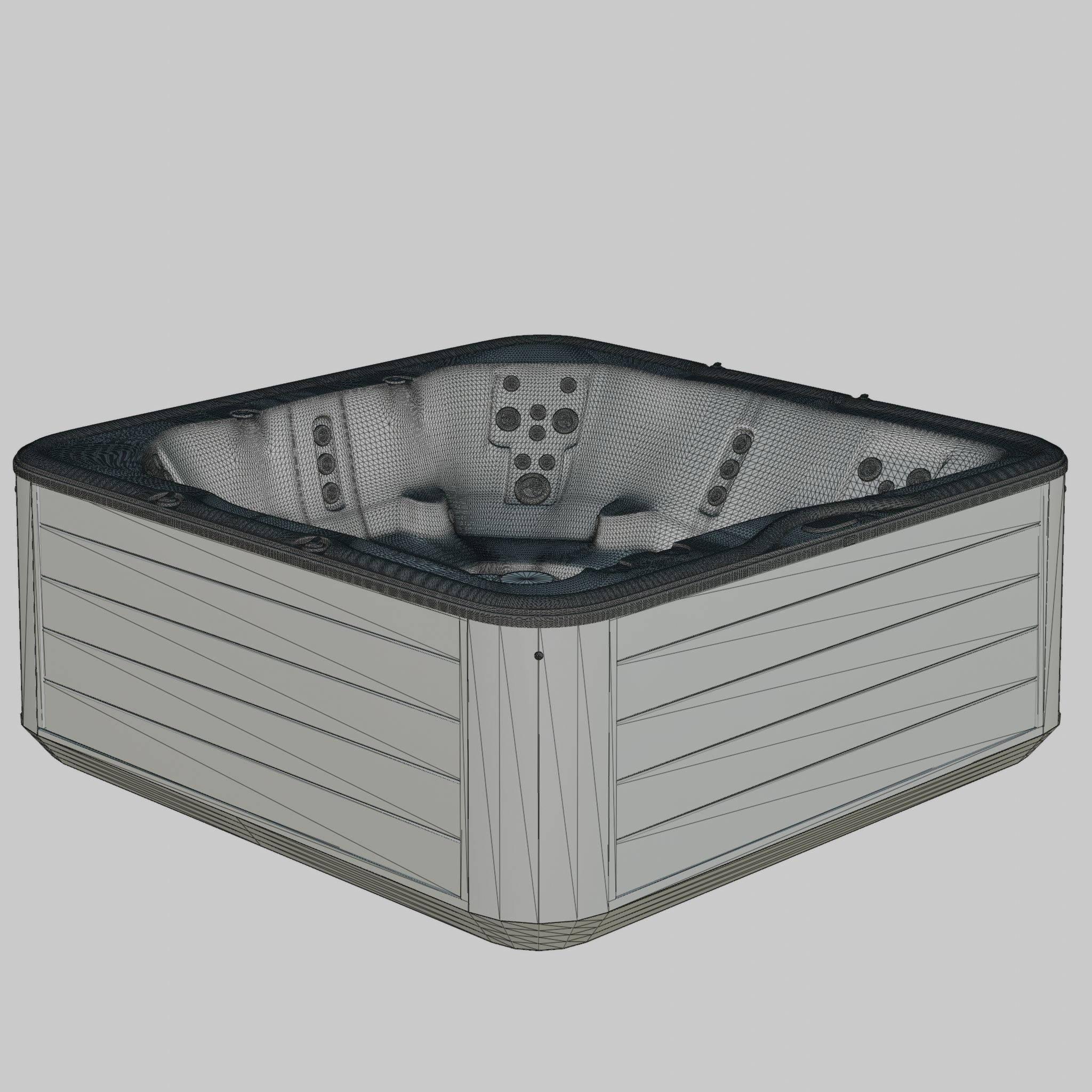 3D model of Hot Tub Jacuzzi Nordic Spas Encore LS Low-poly 3D model_4