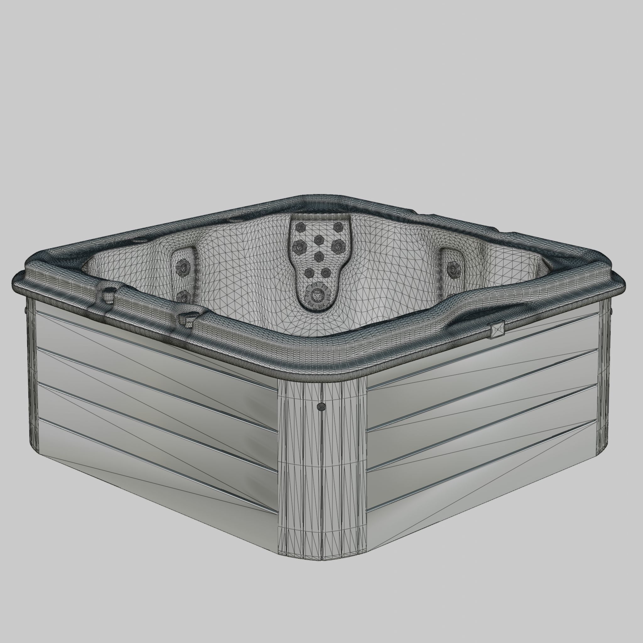 3D model of Hot Tub Jacuzzi Nordic Spas Jubilee SE Low-poly 3D model_4