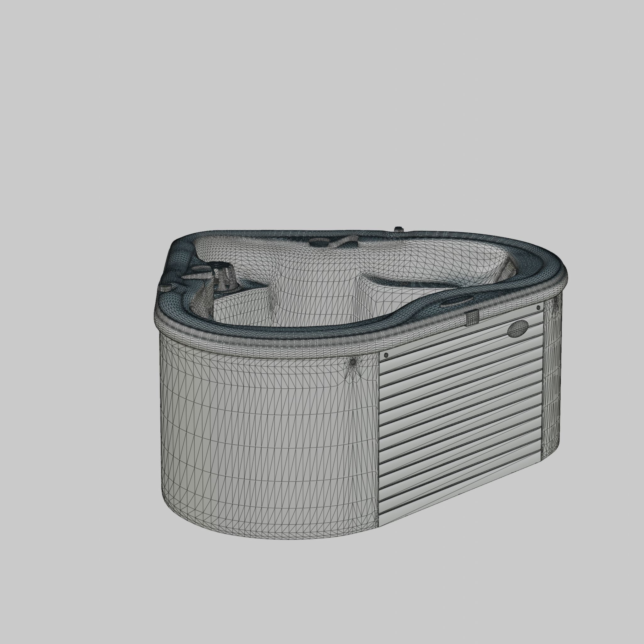 3D model of Hot Tub Jacuzzi Nordic Spas DAmour MS Low-poly 3D model_4